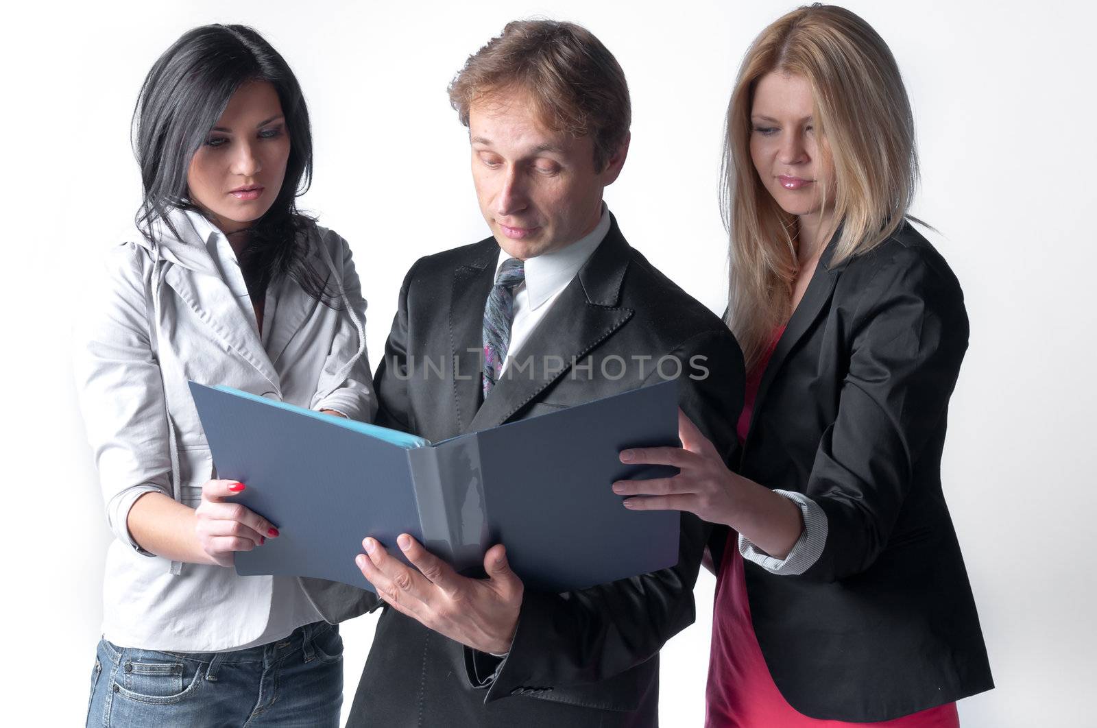 A group of young and successful men and women