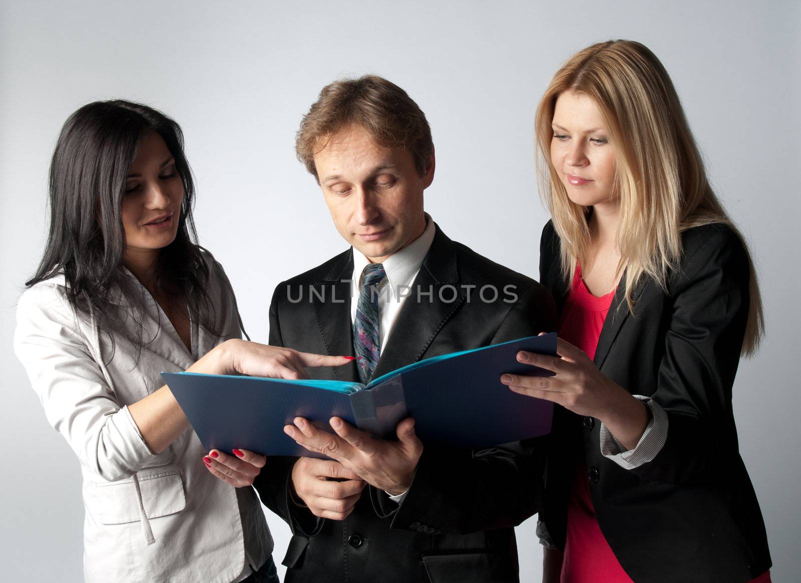A group of young and successful men and women