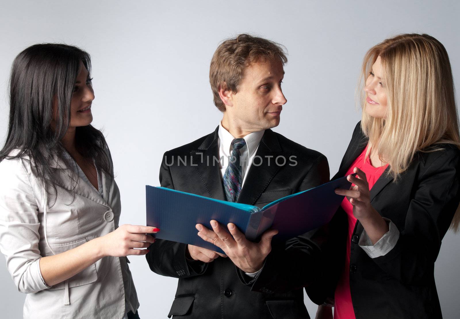 A group of young and successful men and women