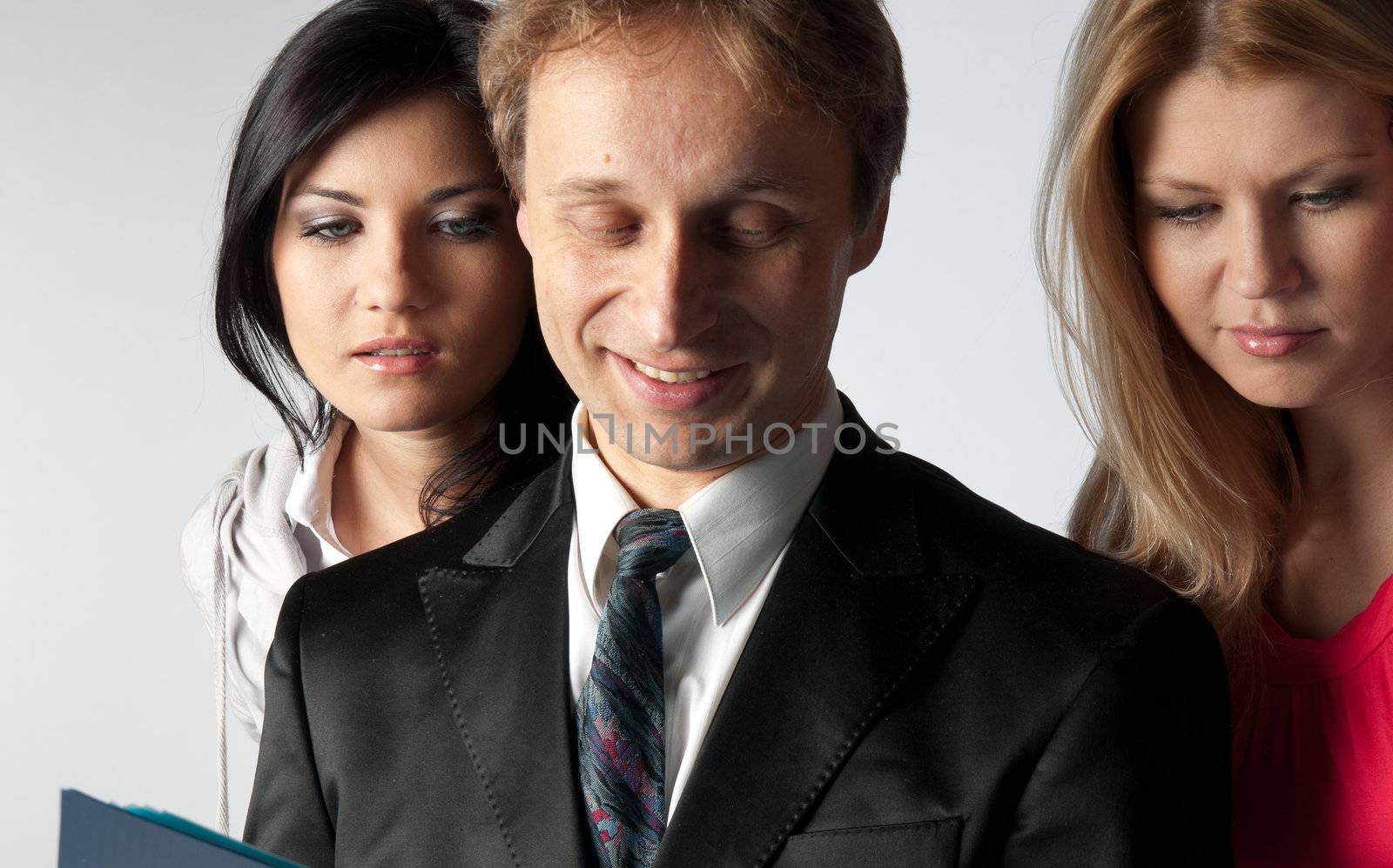A group of young and successful men and women