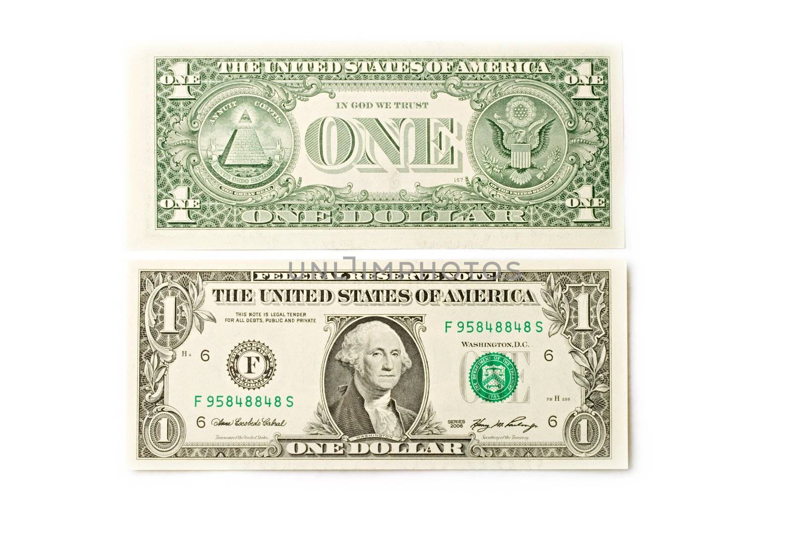 Dollar isolated on white