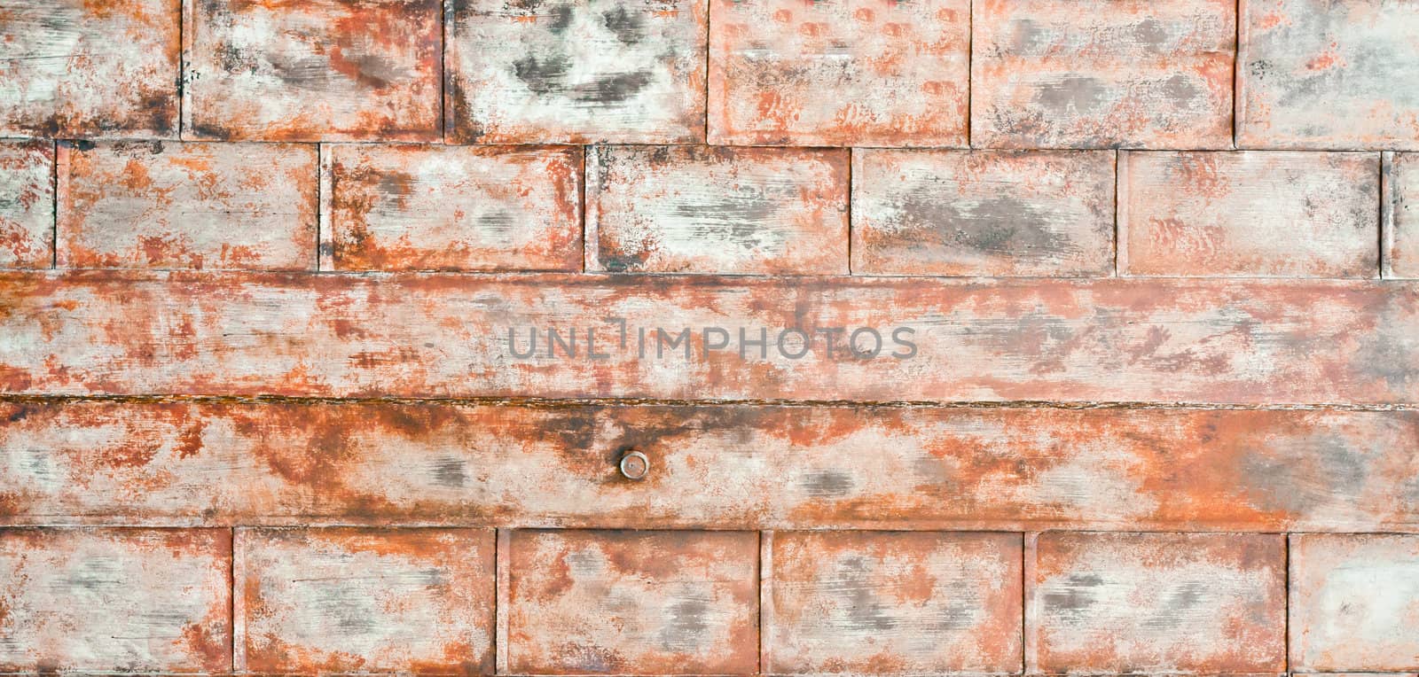 Close up of a rusty metal wall as a background