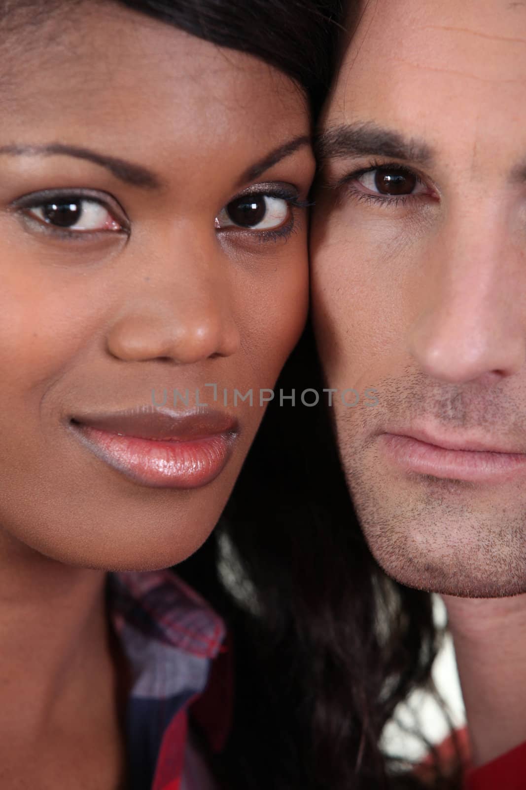 Couple stood with faces together