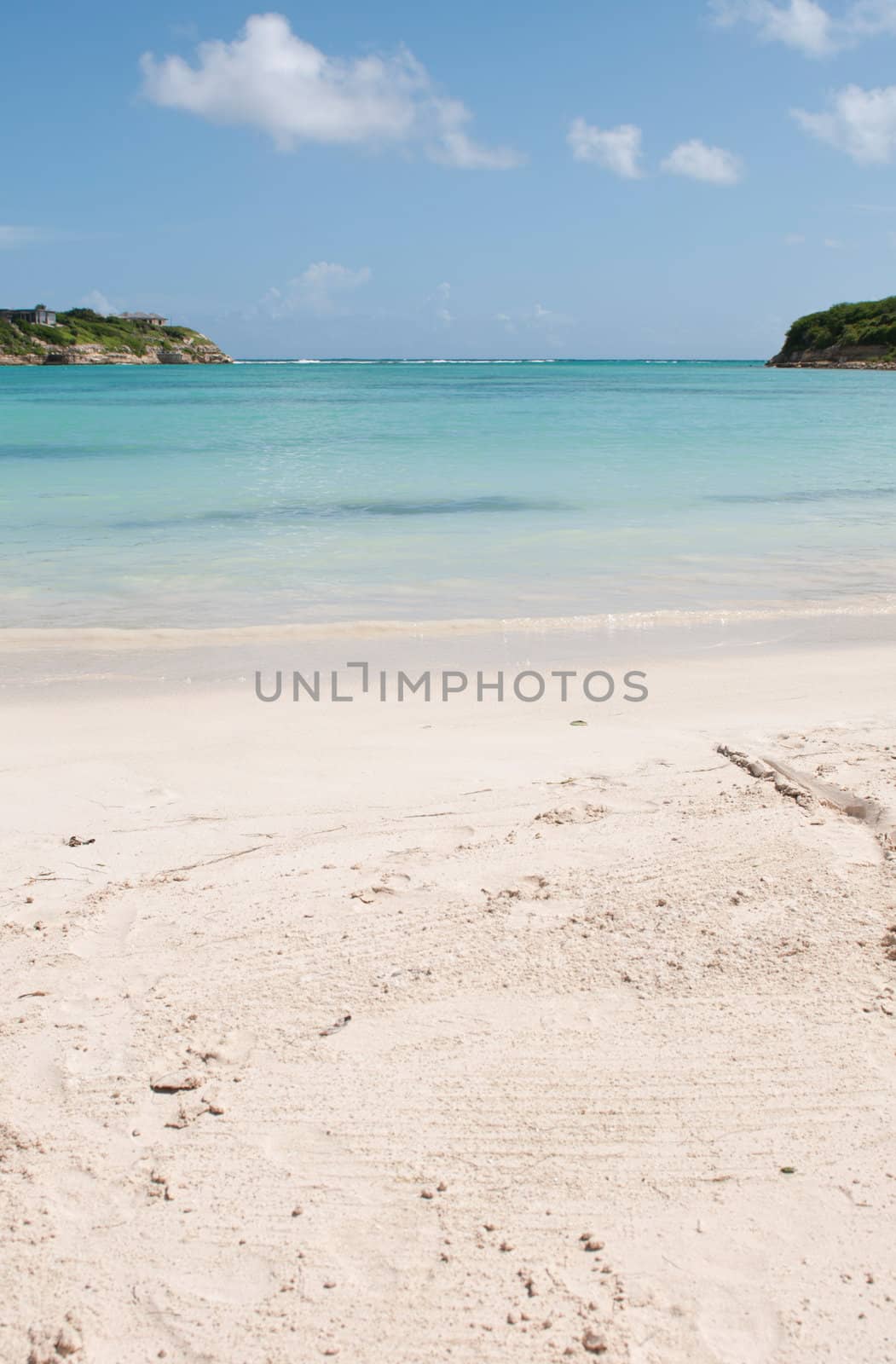 white sand tropical beach at Long Bay, Antigua