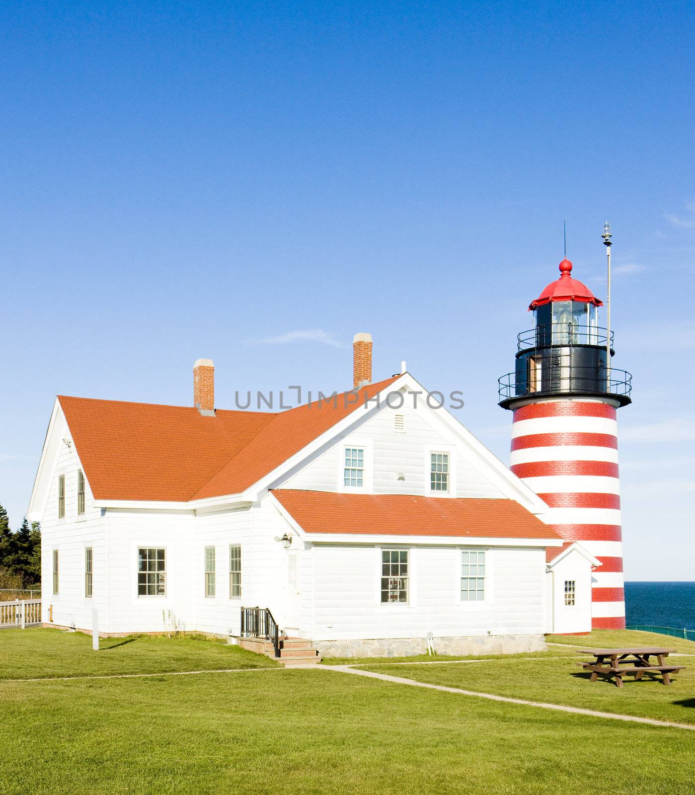 West Quoddy Head Lighthouse, Maine, USA
