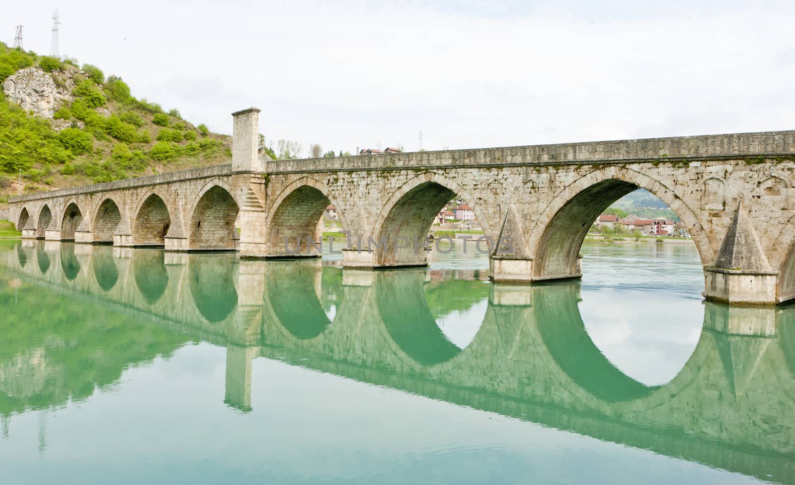 bridge over Drina River, Visegrad, Bosnia and Hercegovina