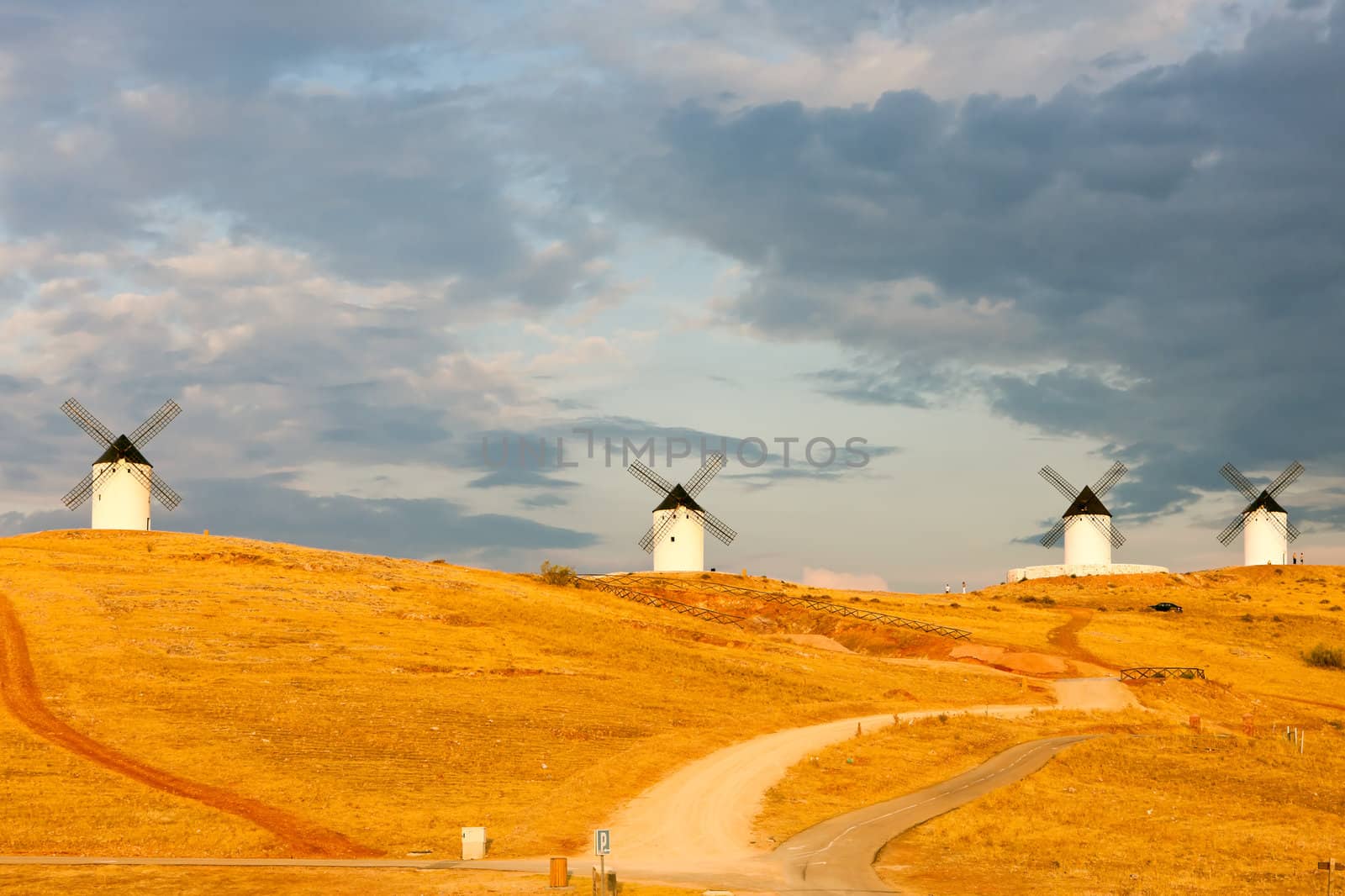 windmills, Alcazar de San Juan, Castile-La Mancha, Spain
