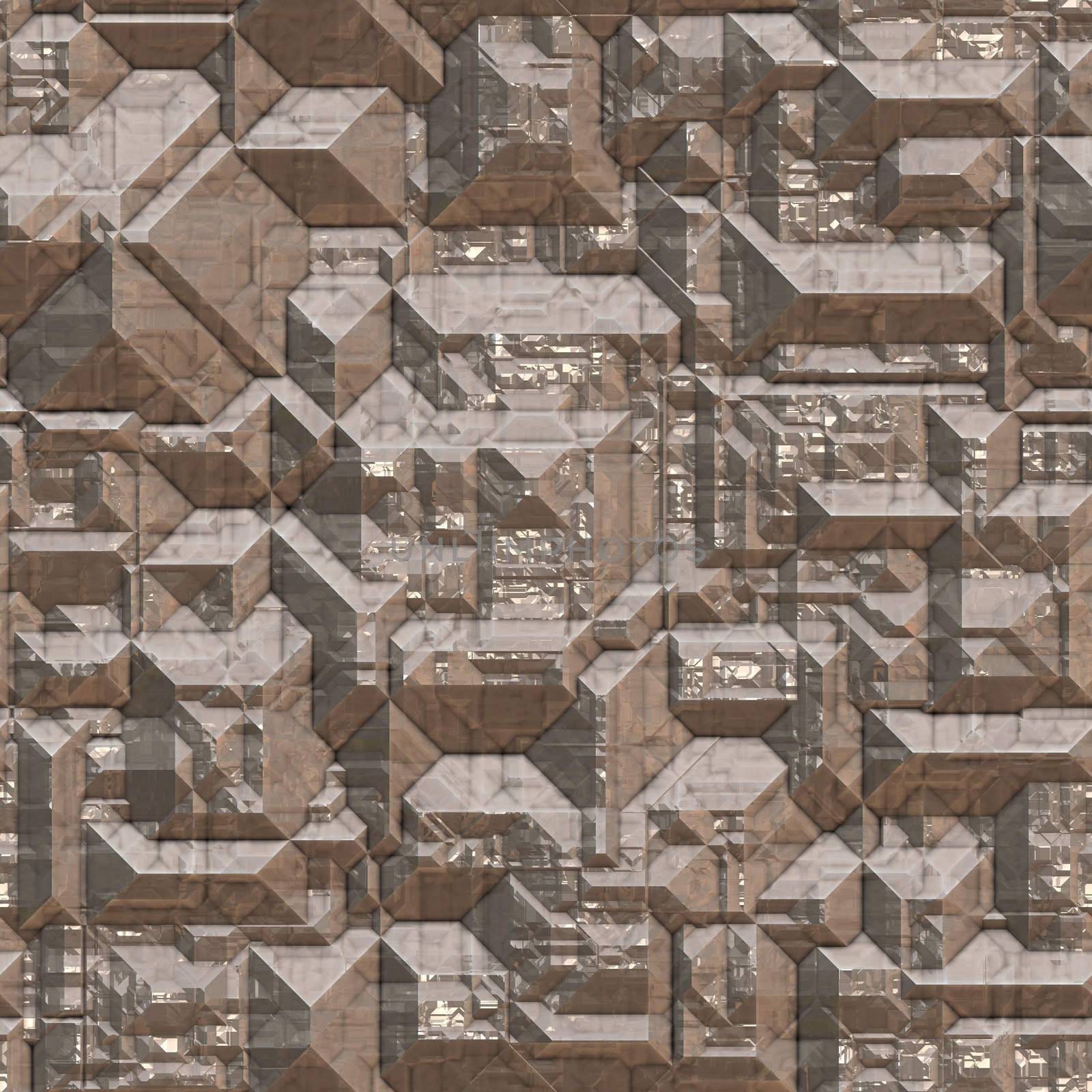 Seamless abstract generated stone crystal surface for background and design