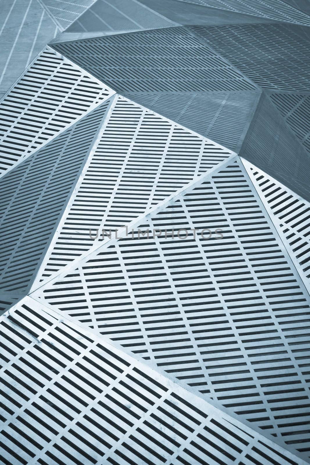 Interesting pattern of metallic frames in monochrome