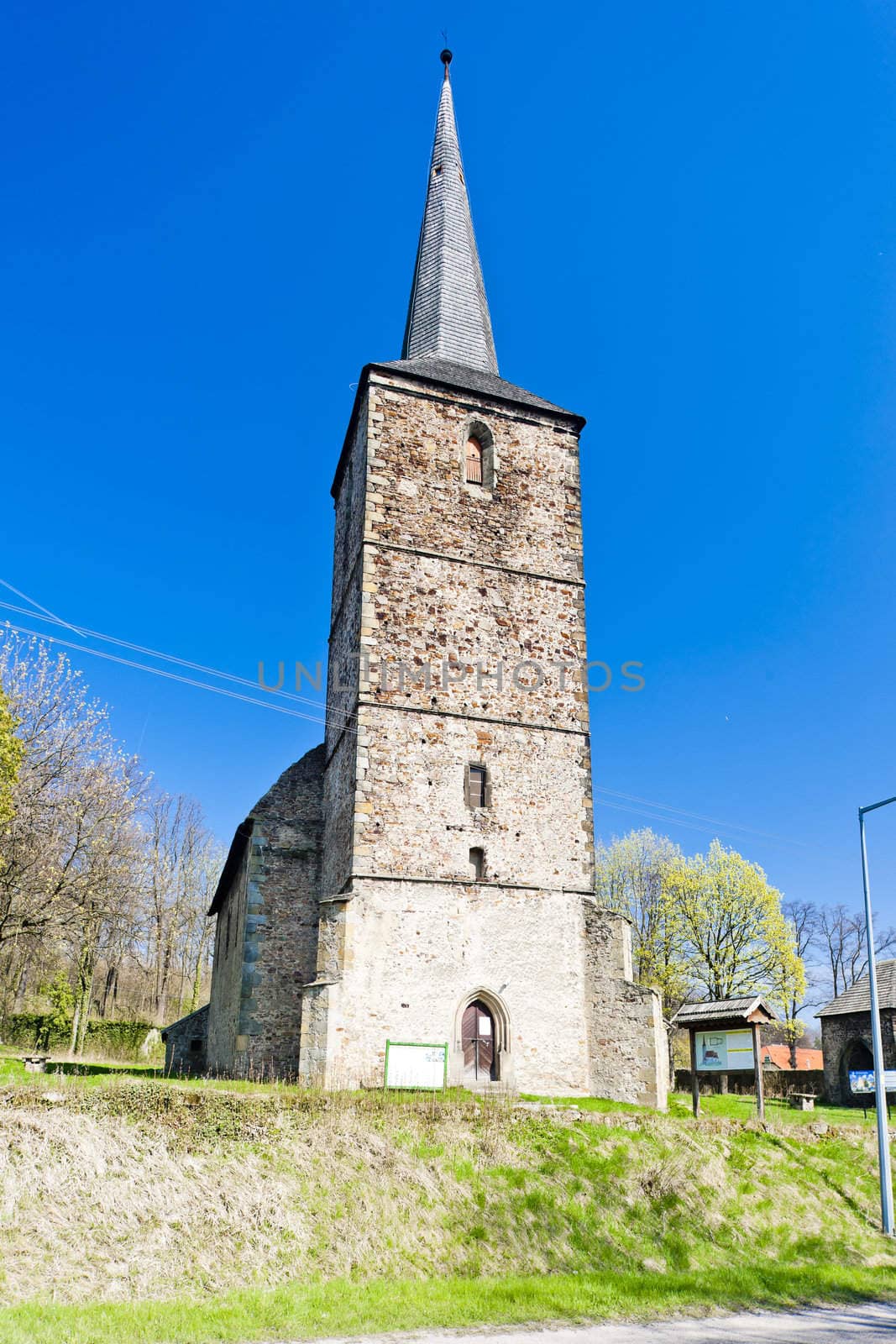 romanesque church in Swierzawa, Silesia, Poland