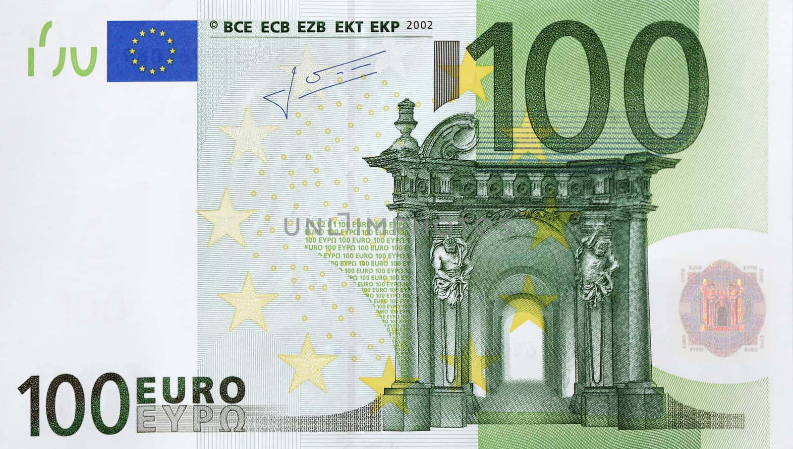 100 euro banknote close-up