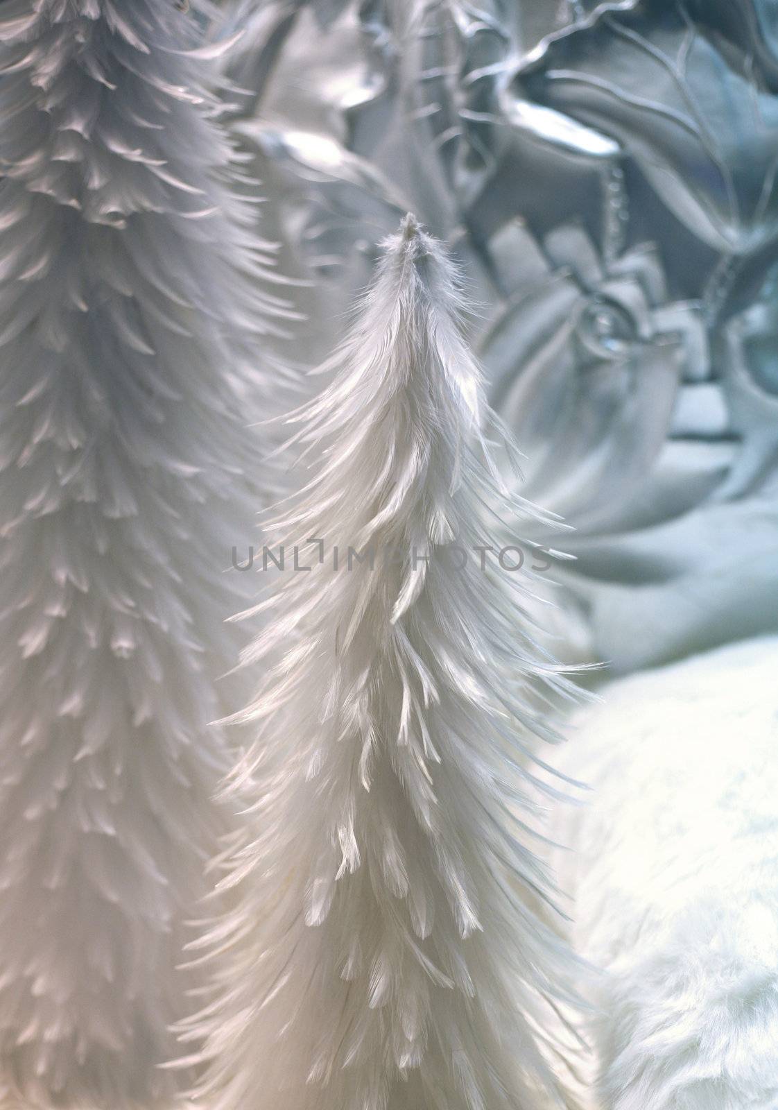 Christmas fur-tree from feathers of birds