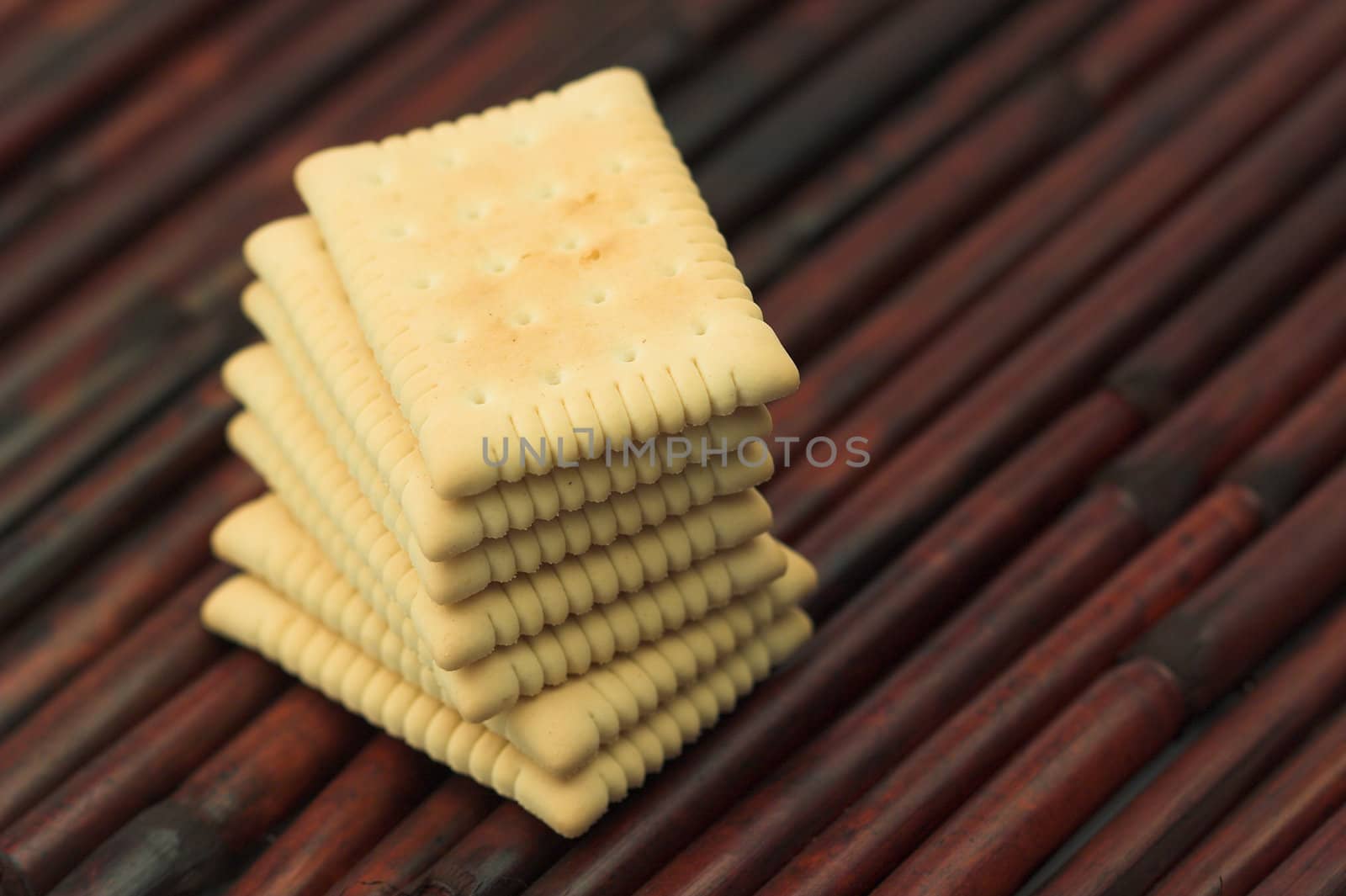 Stack of cookies close up