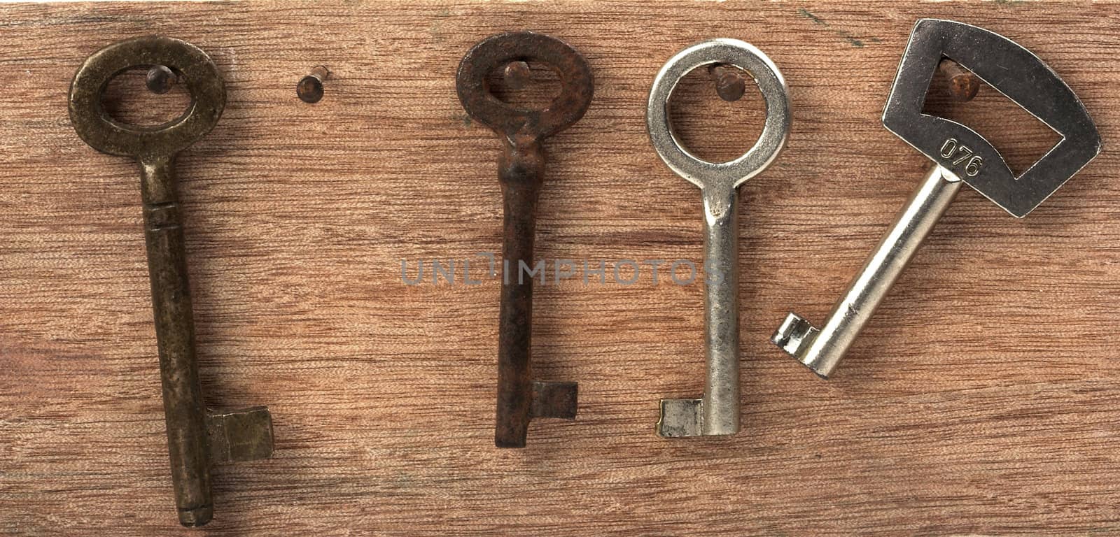 Some vintage keys,close up