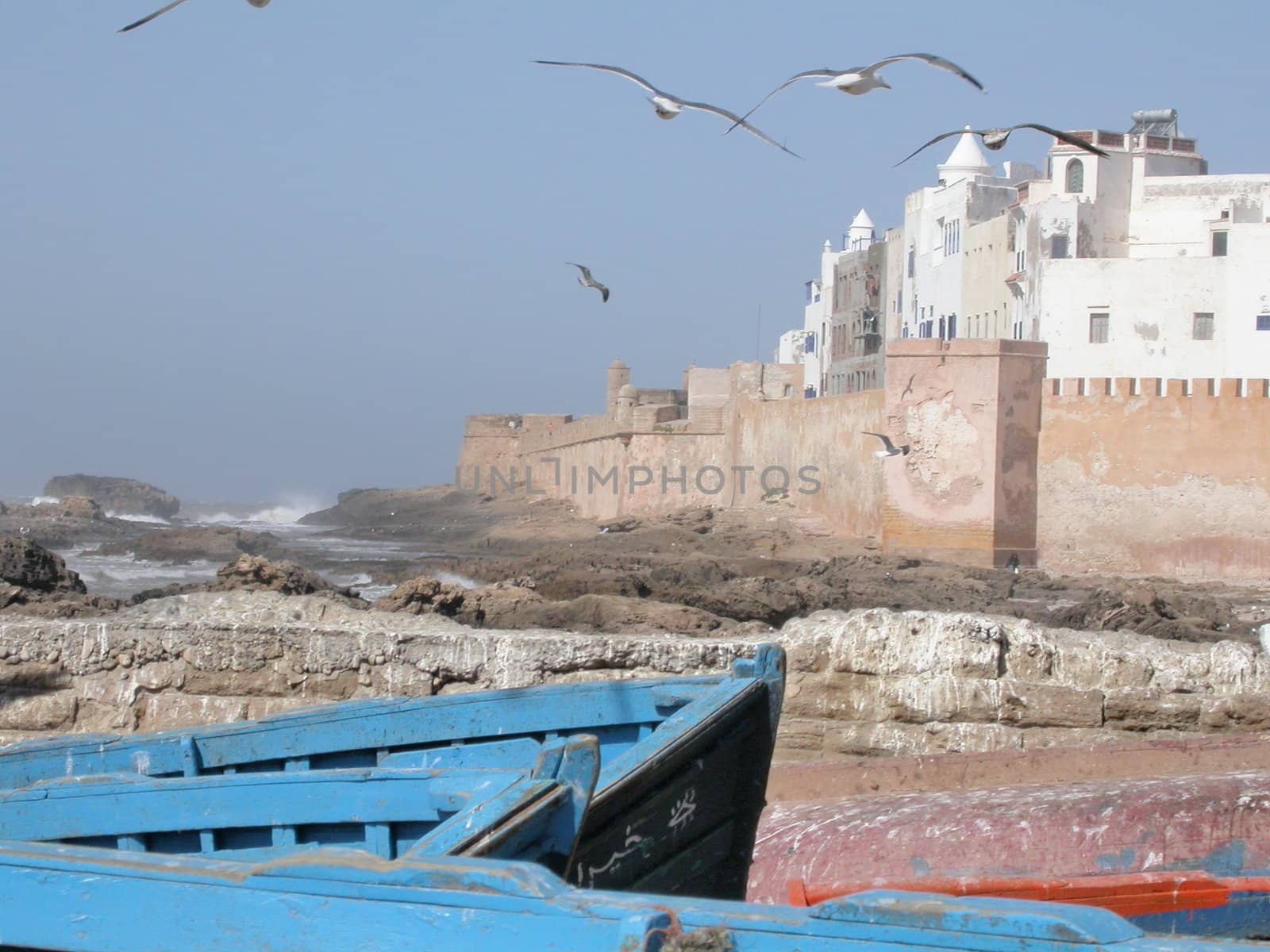  a postcard of Essaouira's fishing village in Morocco, Africa