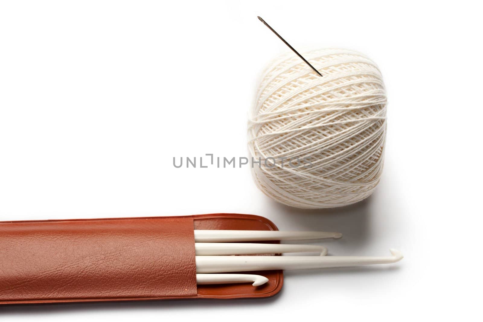 Set for knitting isolated on white by Garsya
