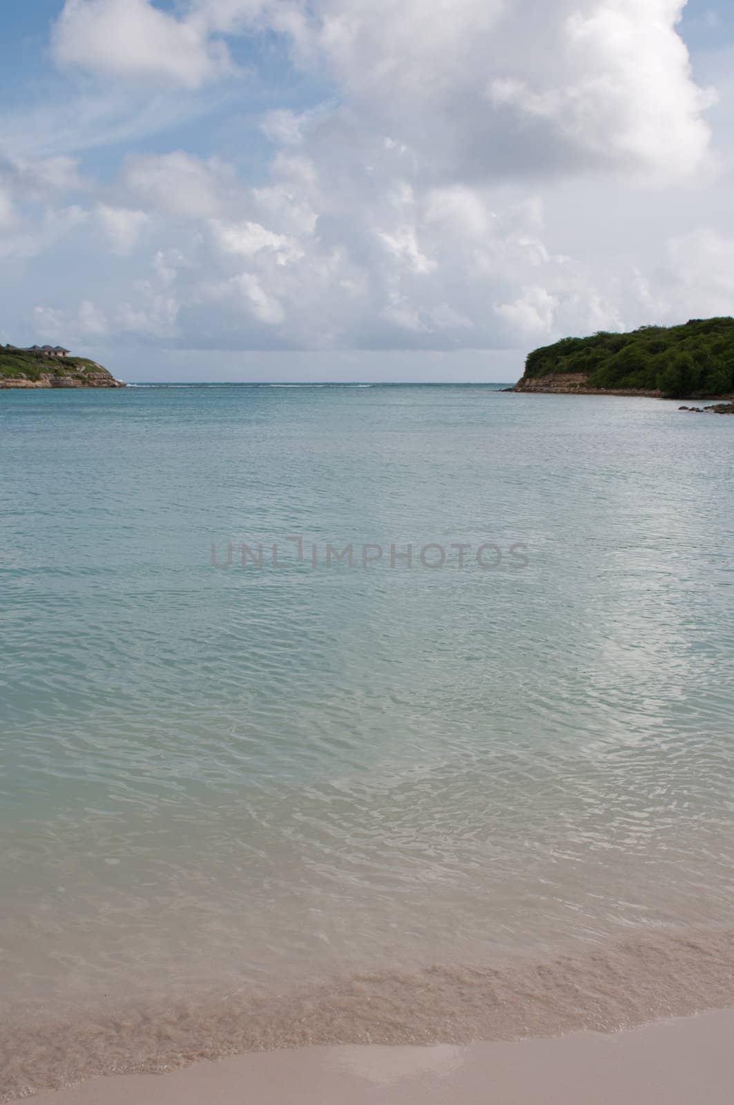 stunning tropical beach in Willikies, Antigua (gorgeous cloudscape)