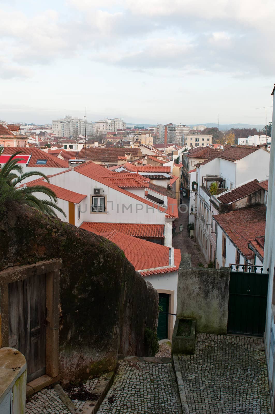 cityscape view of Tomar, Portugal (sunset picture) 