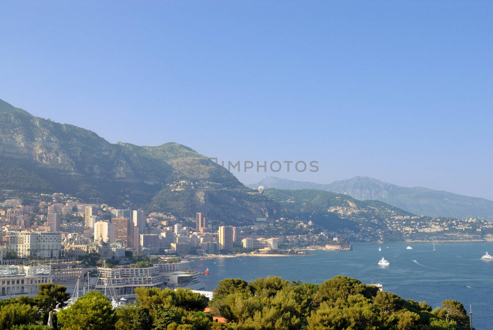 Panoramic view of Monte Carlo. Monaco