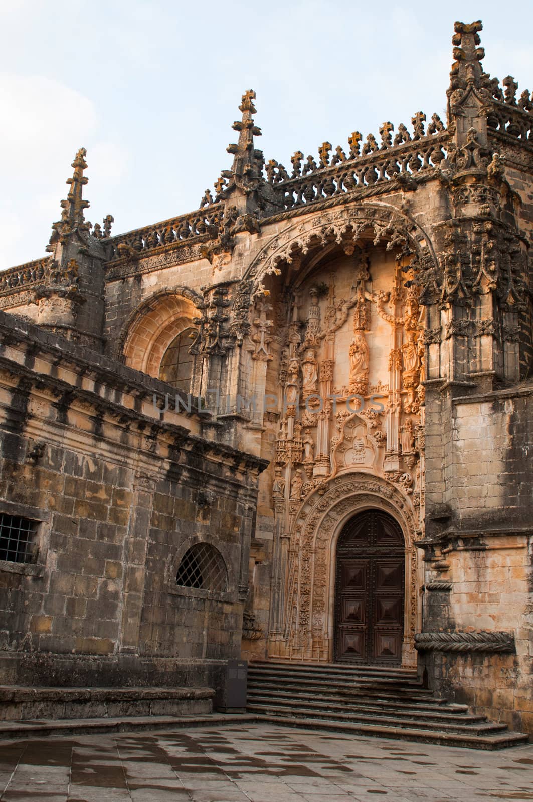 Templar Church entrance at the Convent of Christ in Tomar, Portugal (build in the 12th century, UNESCO World Heritage)