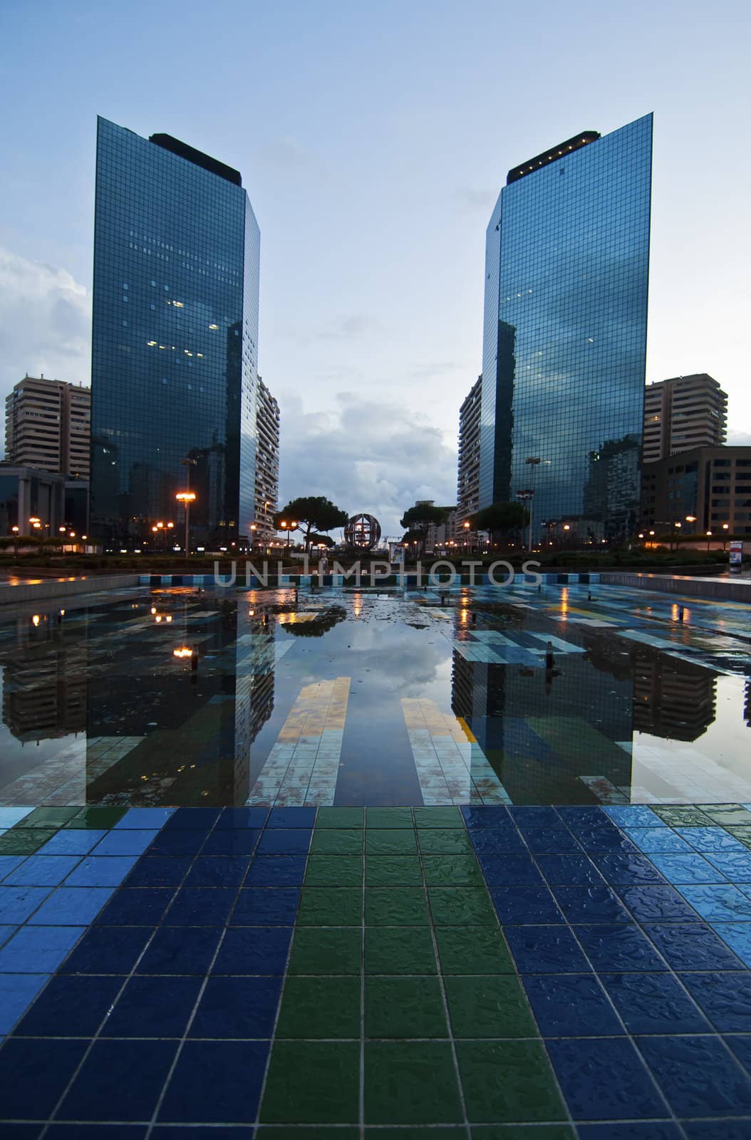 skyscrapers at the city of Naples, Italy