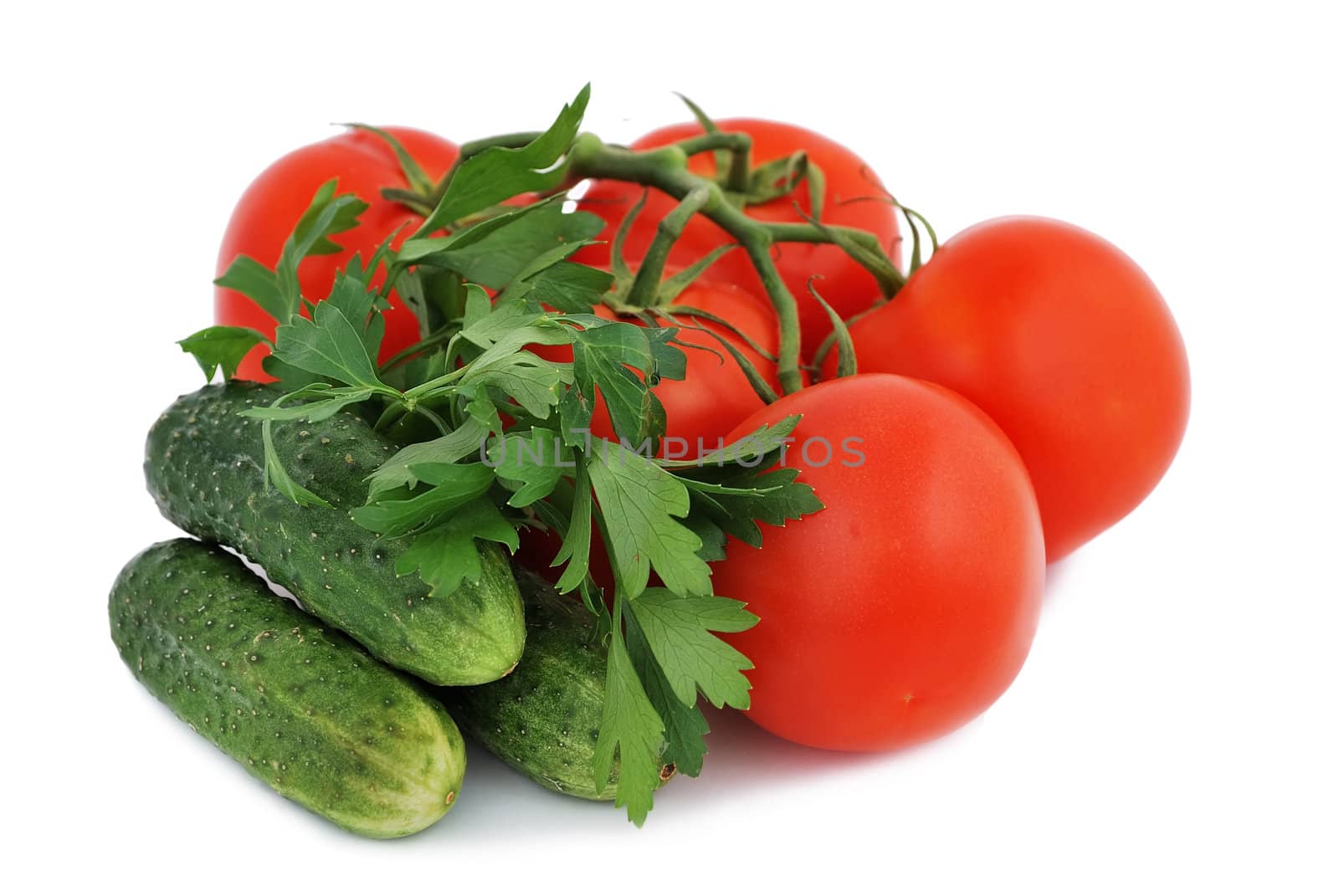 tomatoes, cucumbers and parsley by vetkit