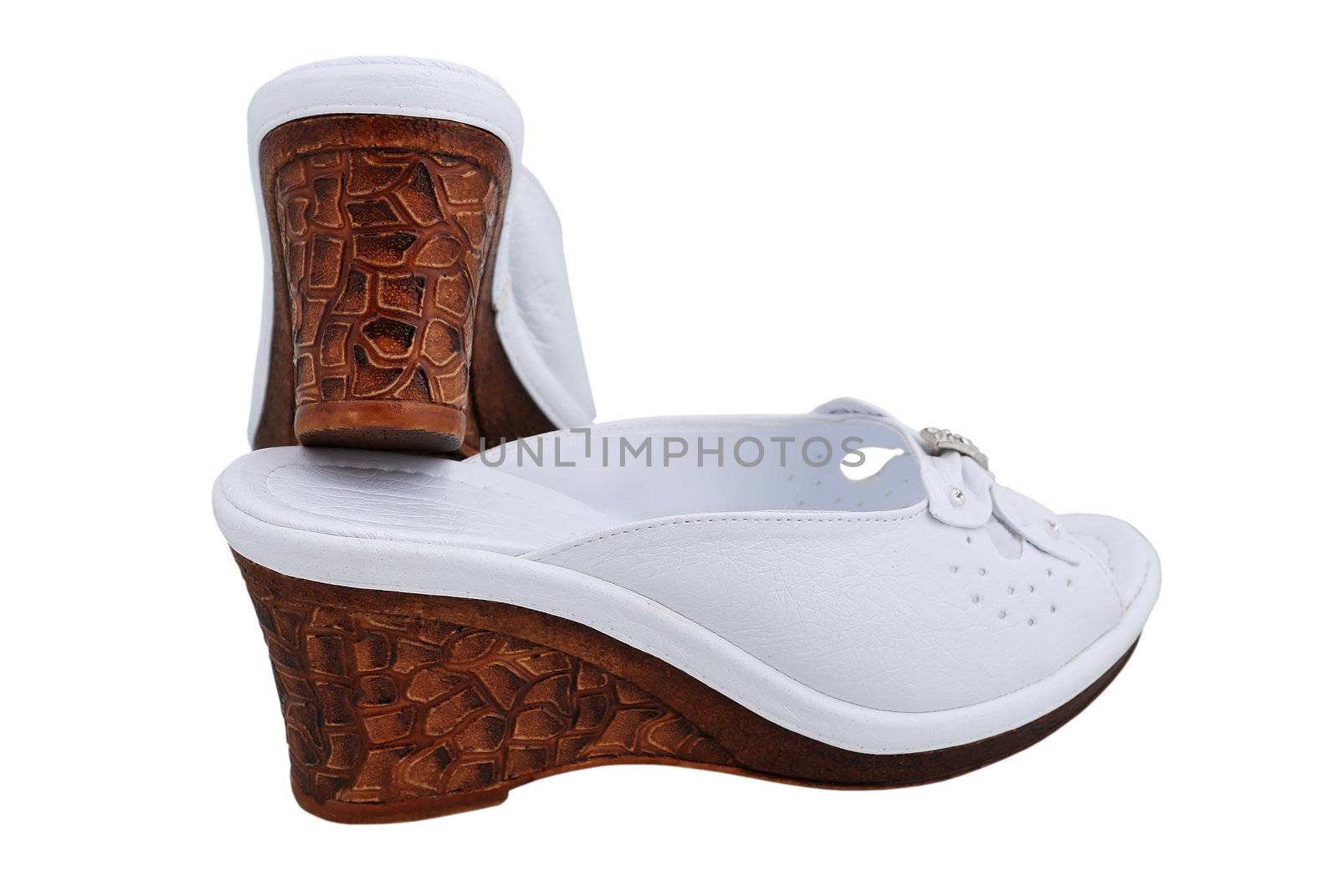Women's Wedge-heeled shoes on a white background