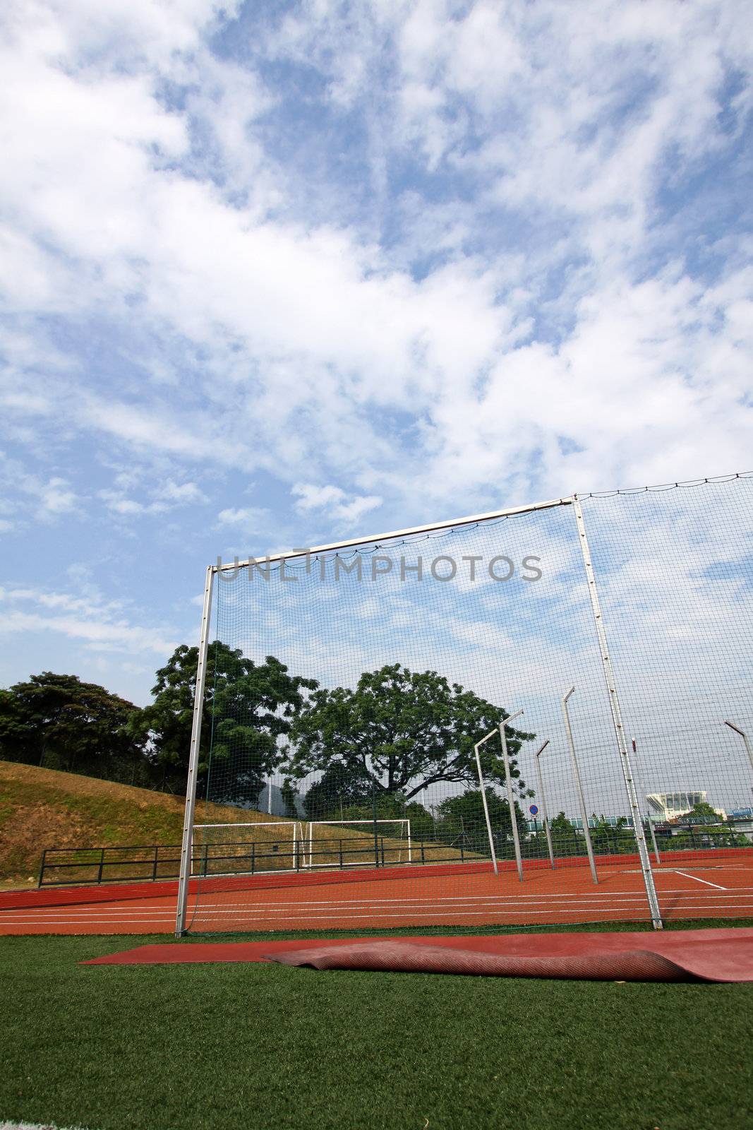 Stadium with net