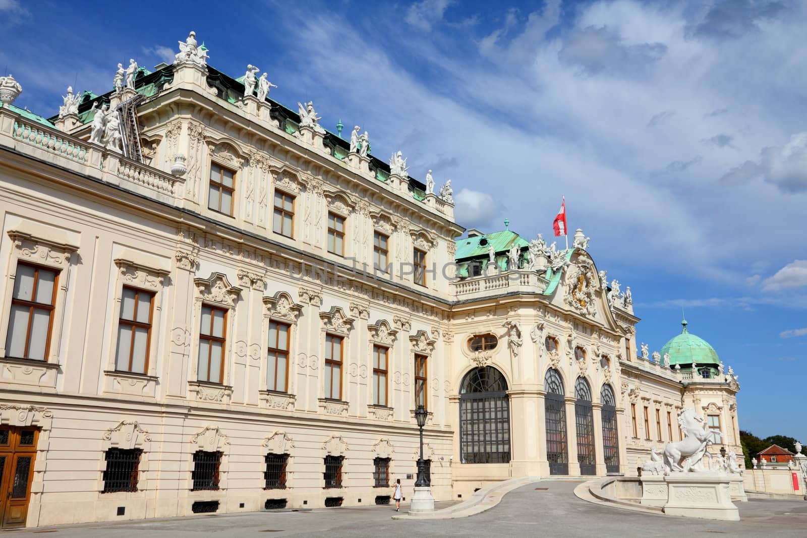 Vienna, Austria - Belvedere Palace building. The Old Town is a UNESCO World Heritage Site.