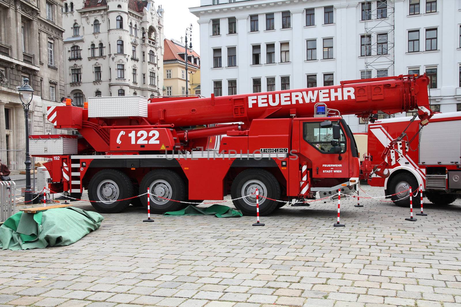 VIENNA - SEPTEMBER 8: Fire fighting vehicles on September 8, 2011 in Vienna. On September 9-11, 2011 Feuerwehrfest (Fire Fighters Festival) took place in Vienna.