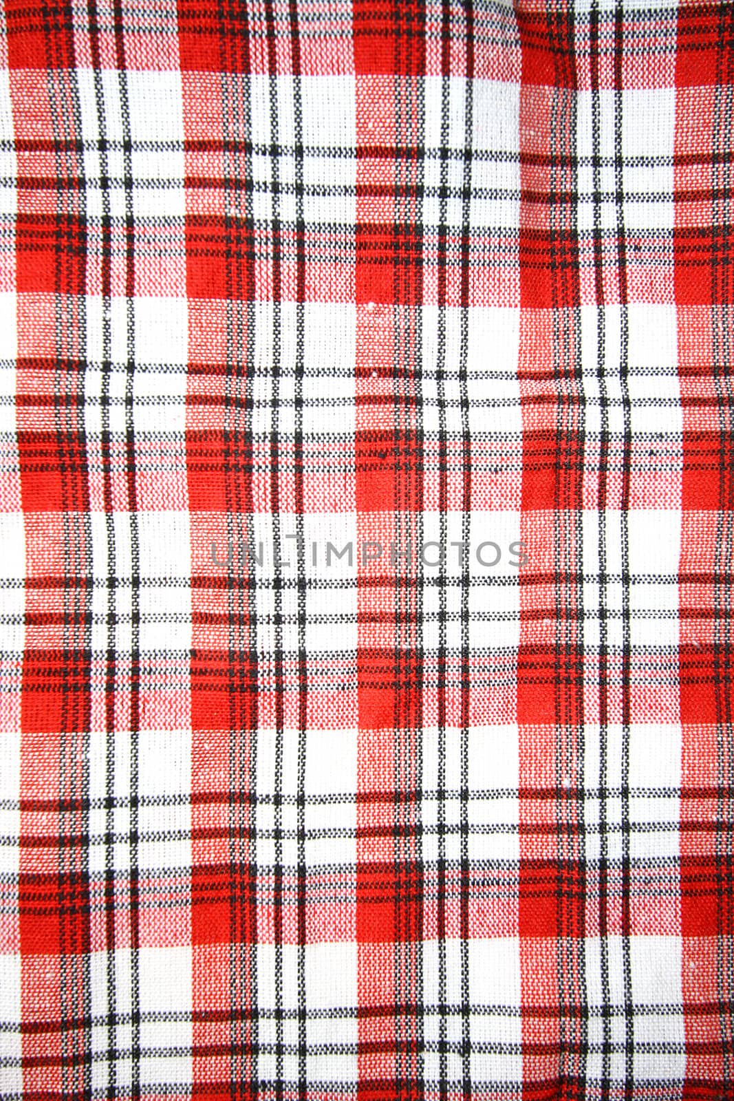 Red checkers cloth background by kawing921