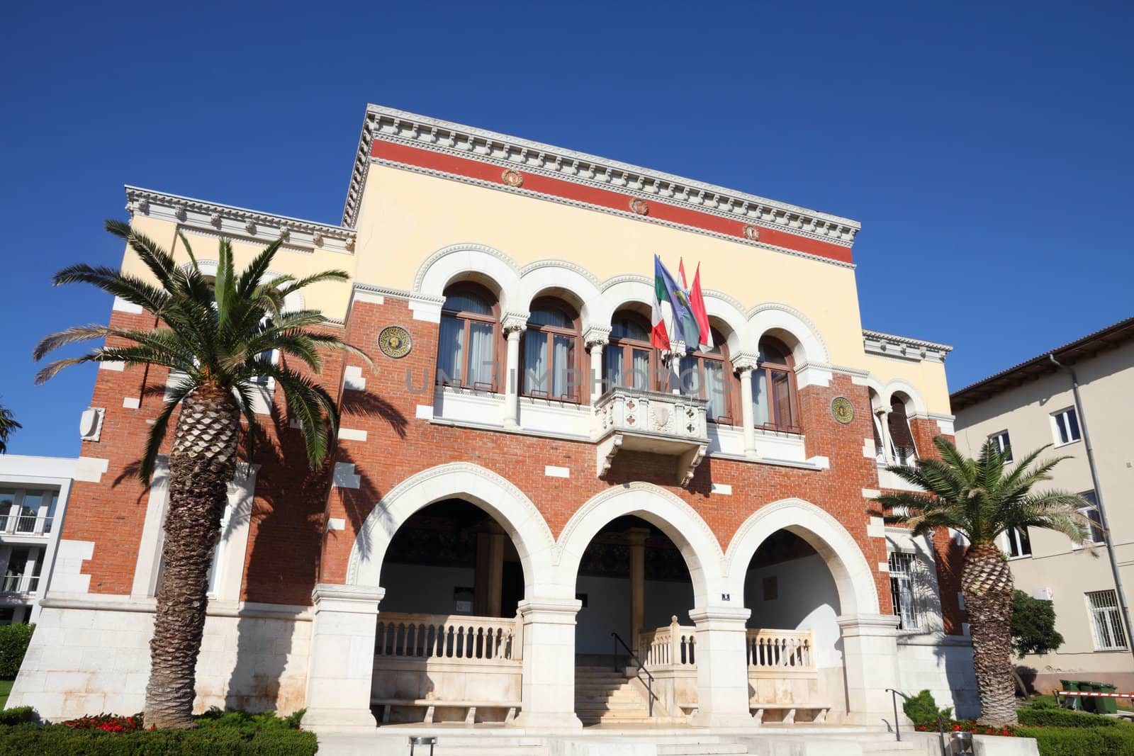 Croatia - Porec on Istria peninsula. Town Hall building.