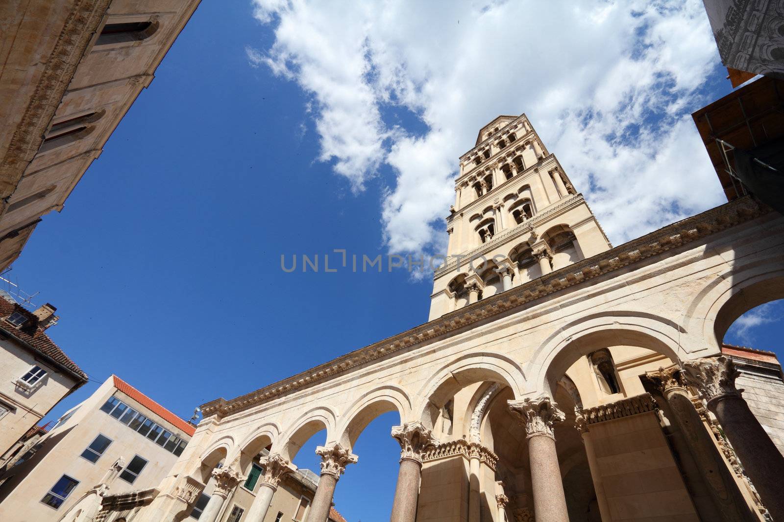 Croatia - Split in Dalmatia. Diocletian's Palace - famous UNESCO World Heritage Site.