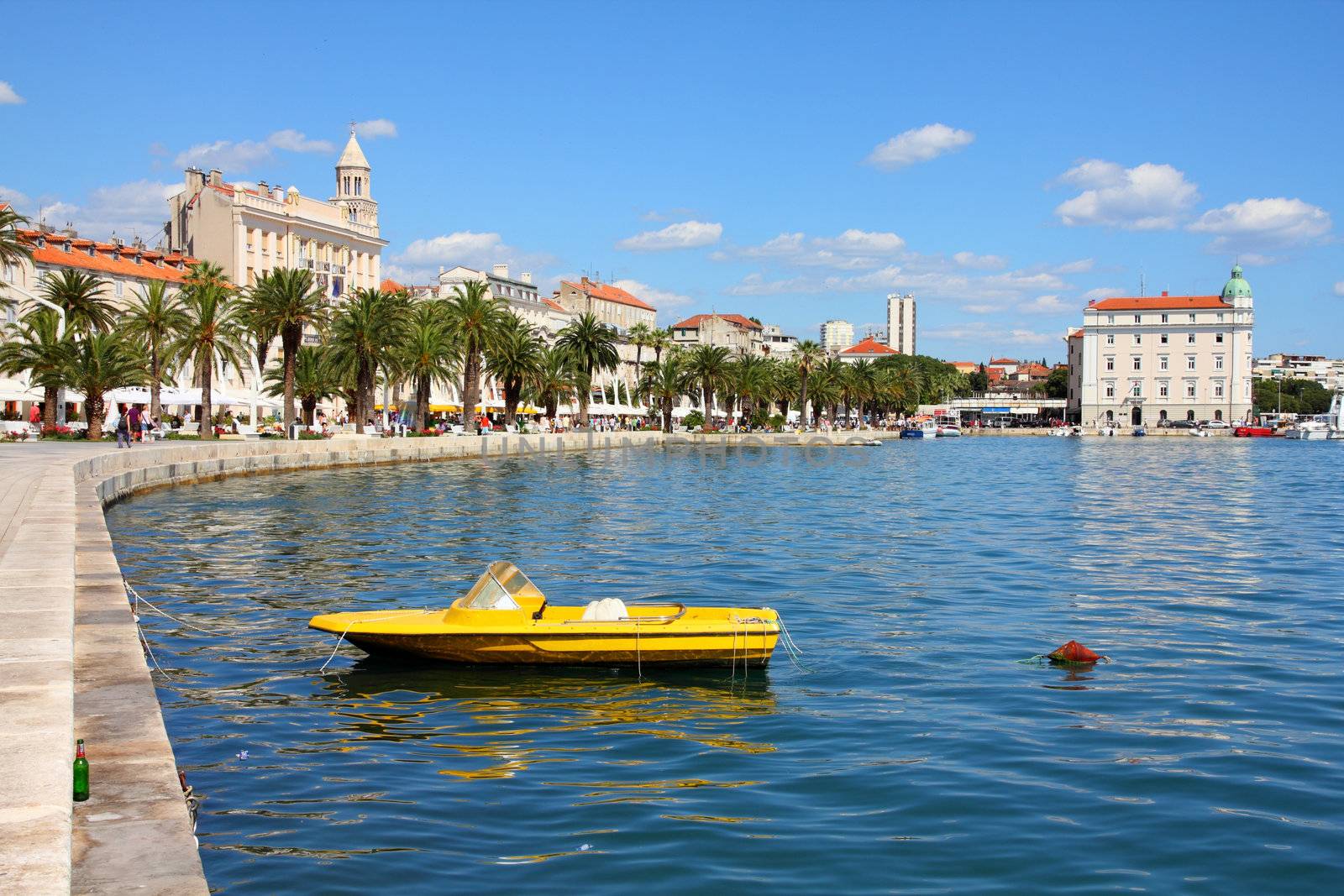 Croatia - Split in Dalmatia. Old town - famous UNESCO World Heritage Site.