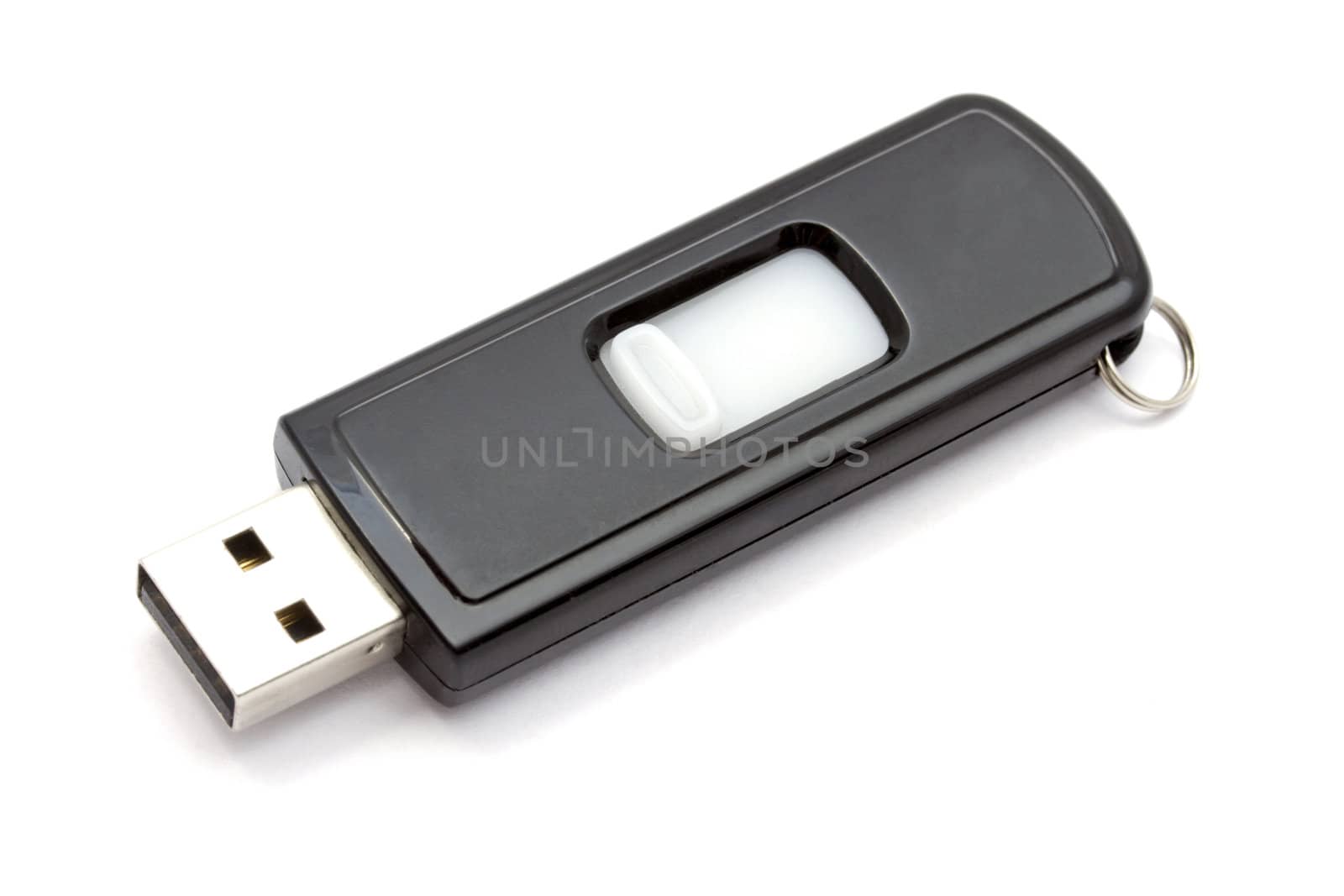 USB storage drive isolated on white 

