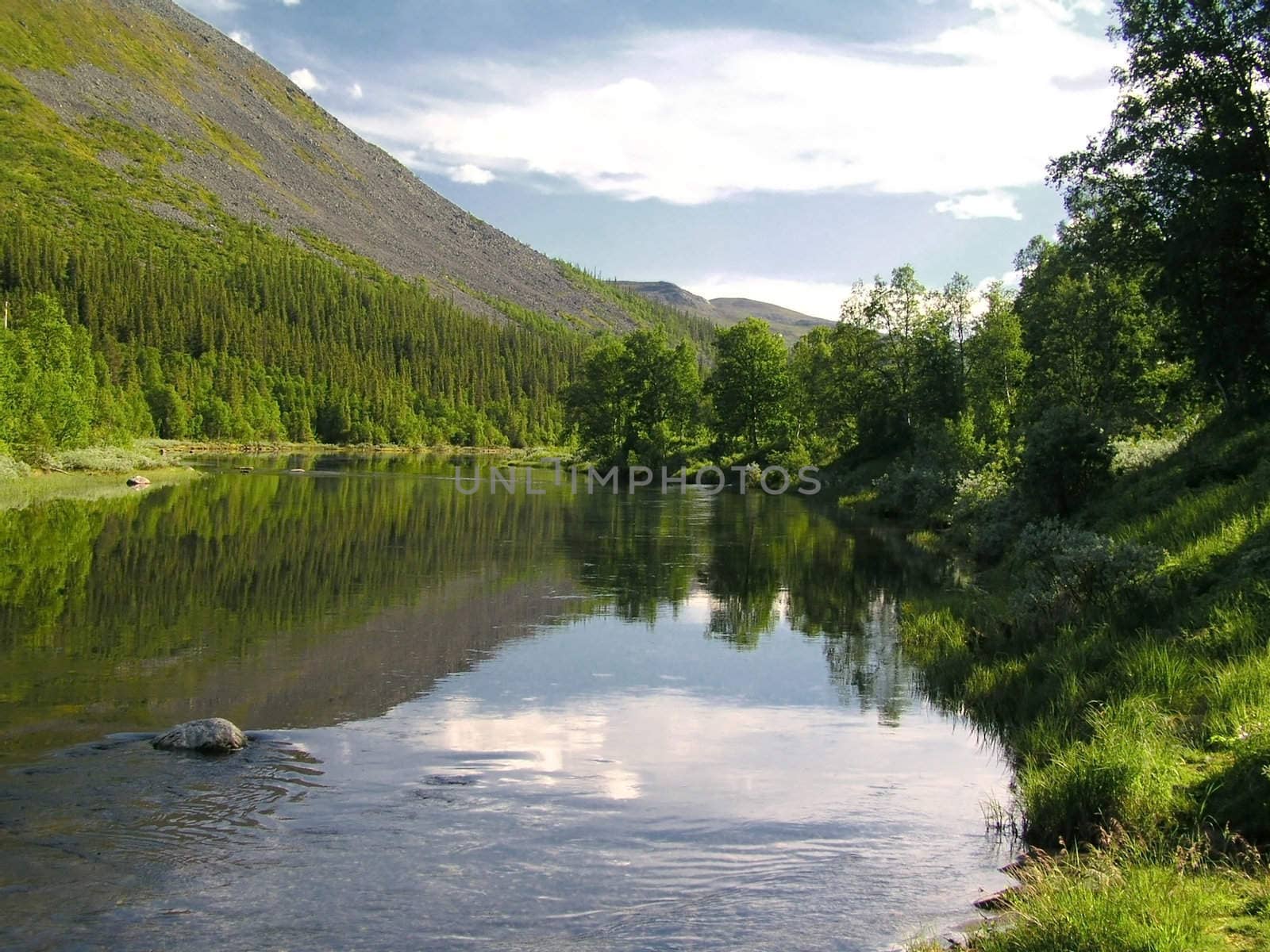Beautiful landscape of mouantian lake