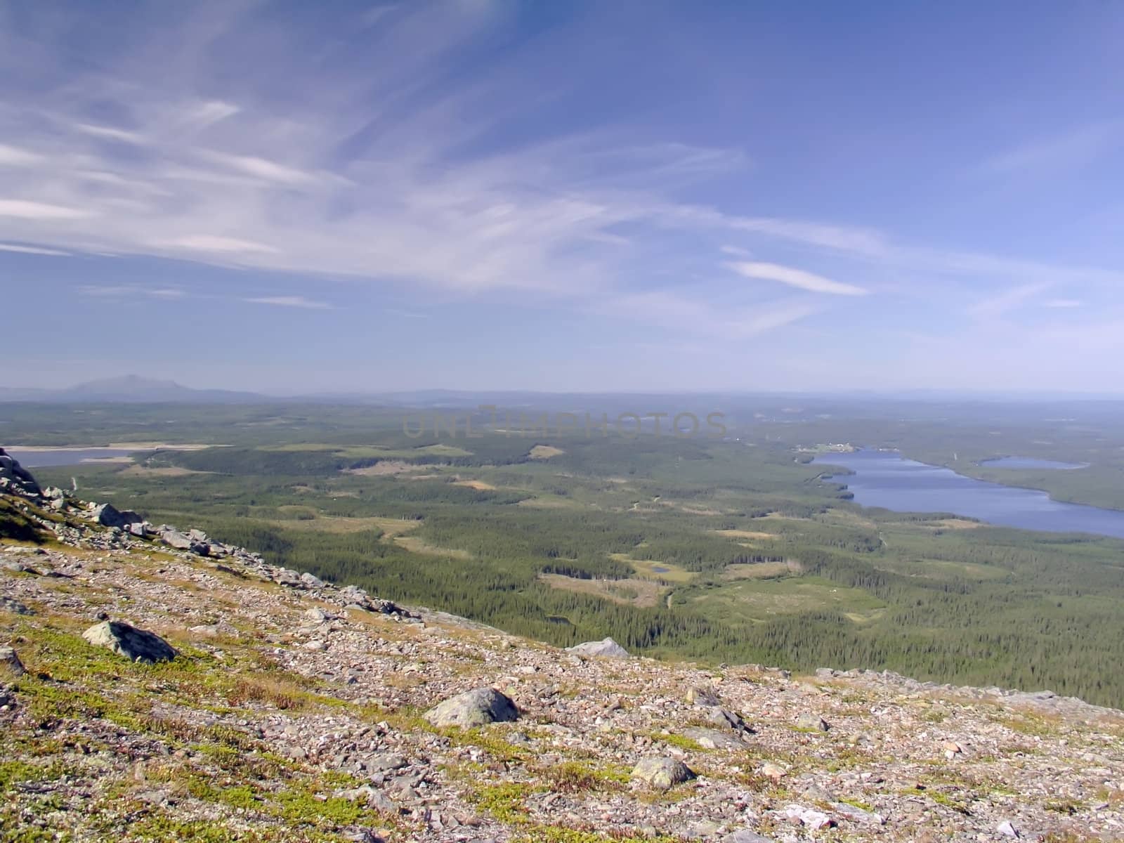 Beautiful nature landscape with blue sky 
