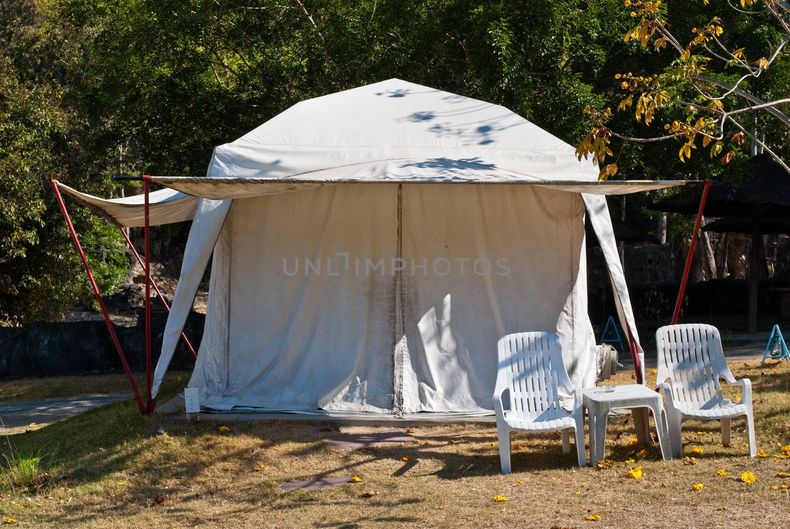 Outdoor tent for camping, for camping and educational concept design