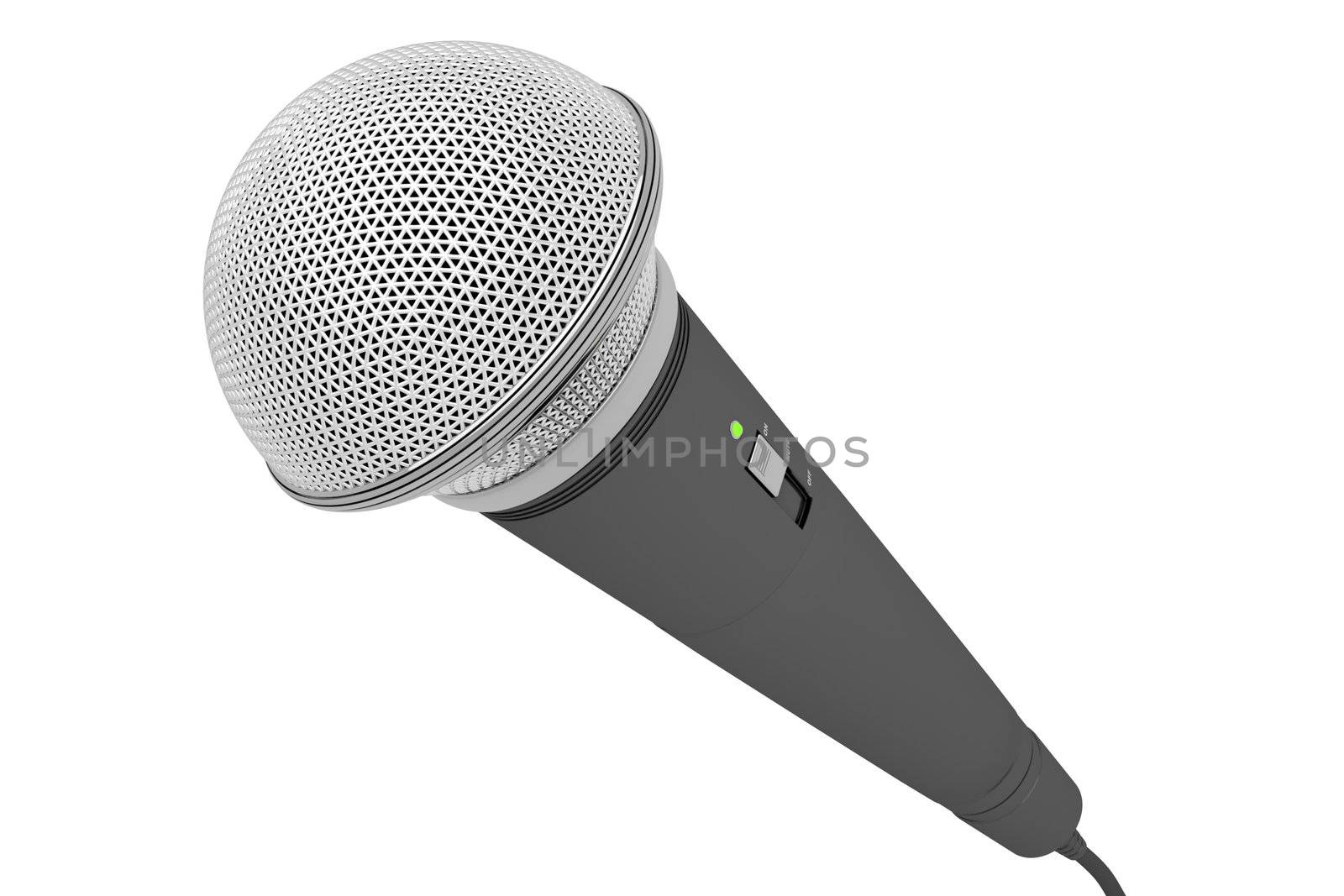 Microphone isolated on white background