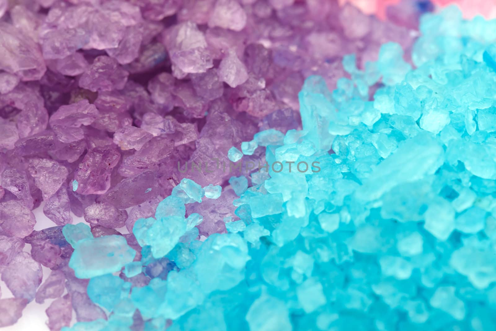 aromatic bath sea salt closeup