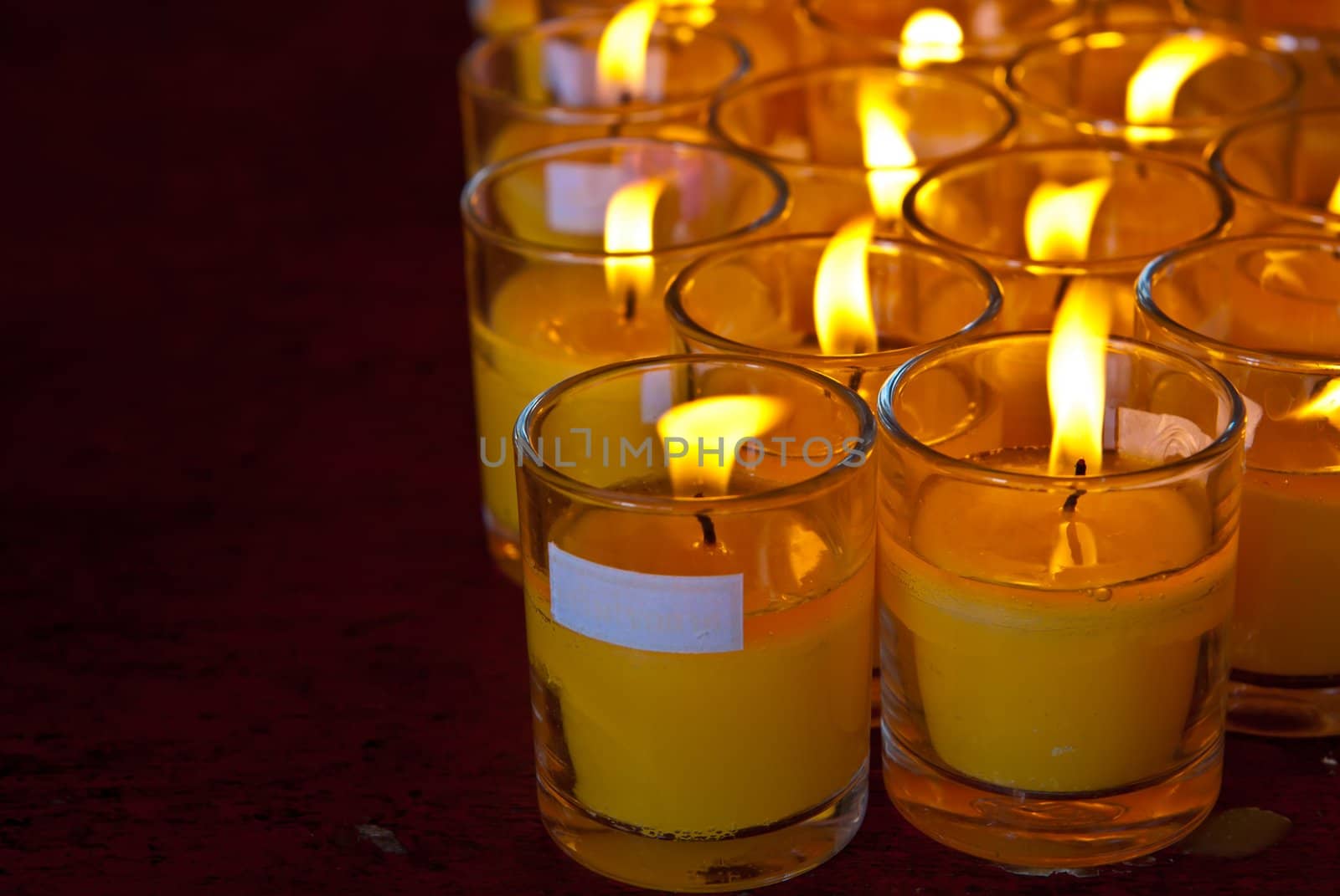 Fully lid candles, can be use for various background design.