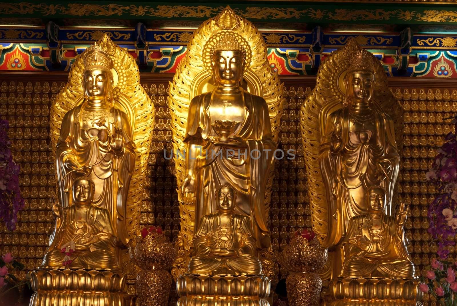 Chinese god golden statue from Chinese temple, can be use for various chinese god related concepts.