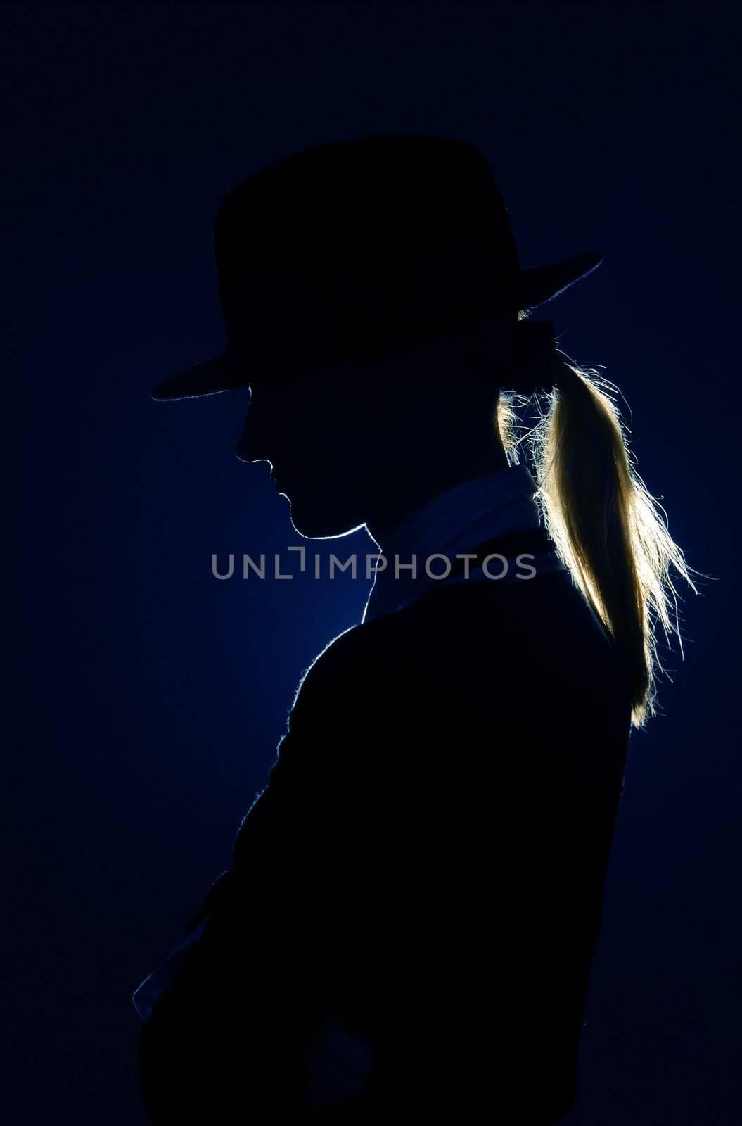 Silhouette in hat by Novic