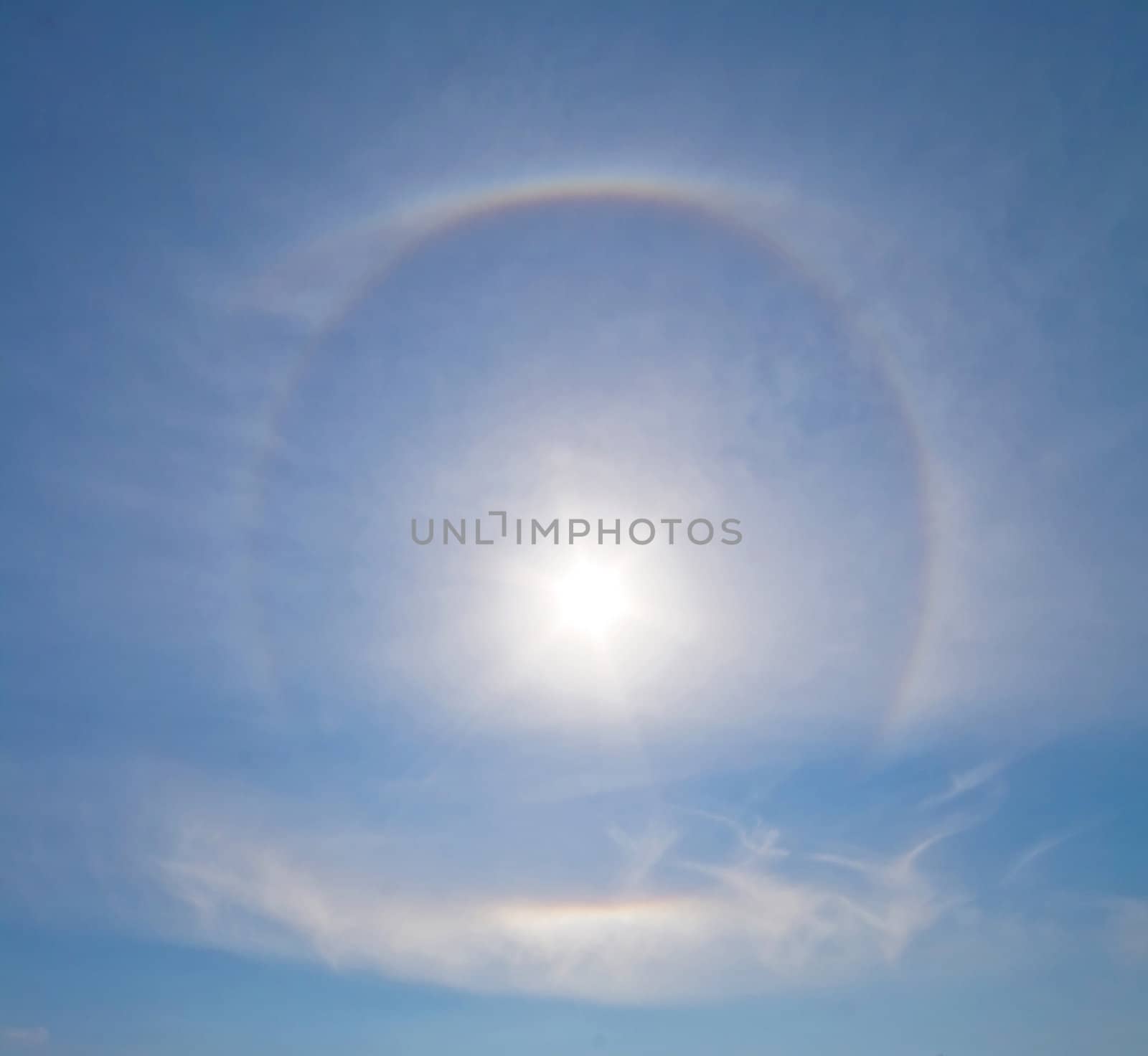 Circular Rainbow with Sun