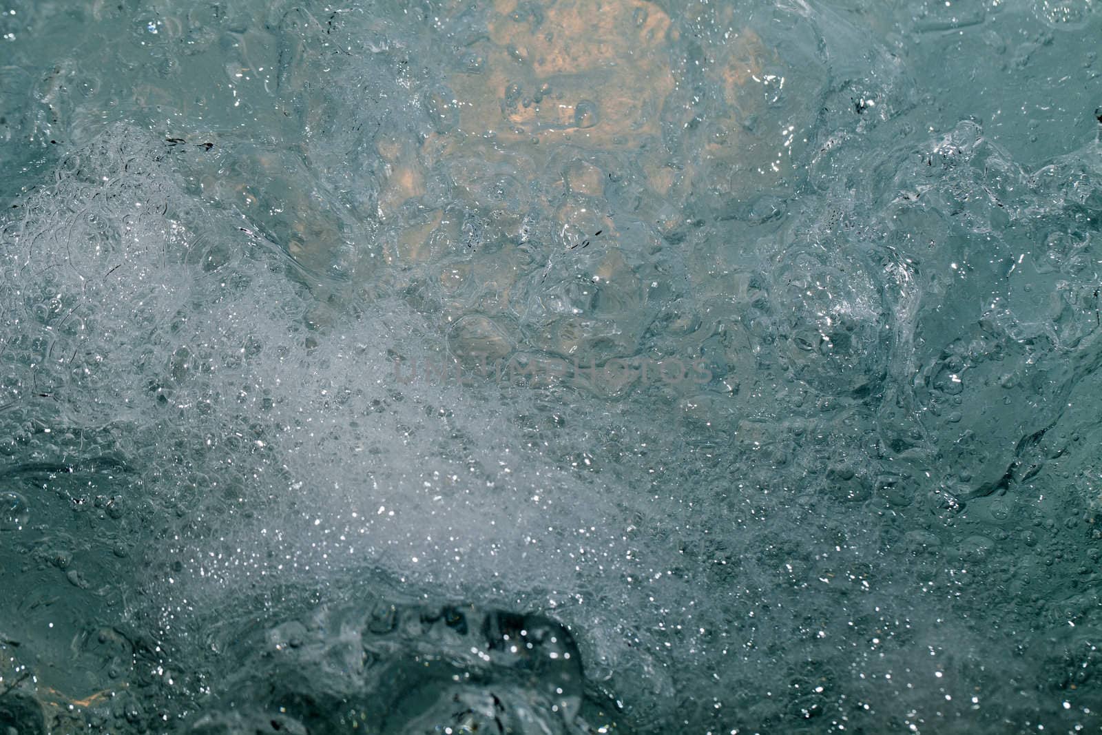 closeup of bubbles in water 