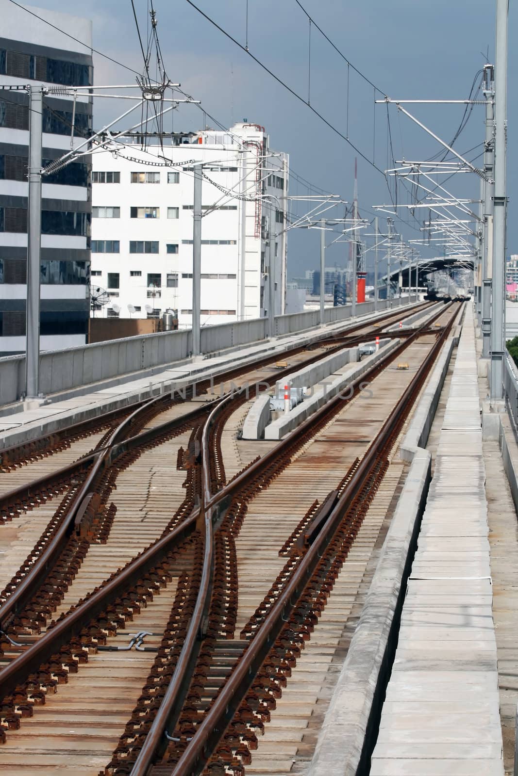 Railway track on sky train
