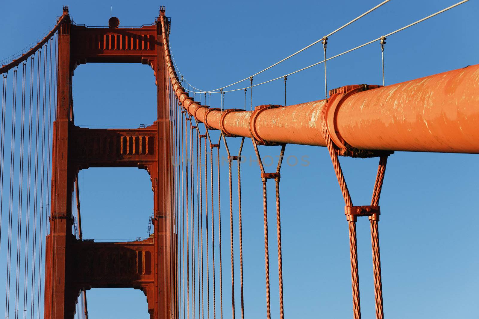 Part of famous Golden Gate Bridge, San Francisco