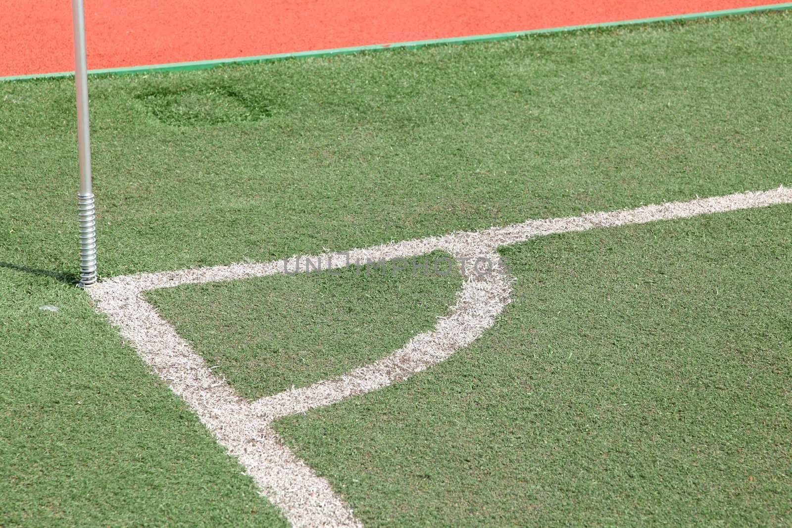 corner of soccer pitch