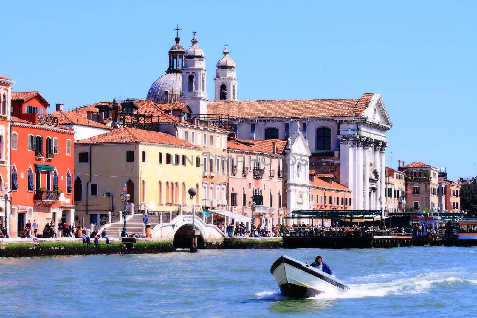 Church at Grand Canal in Vanice Italy