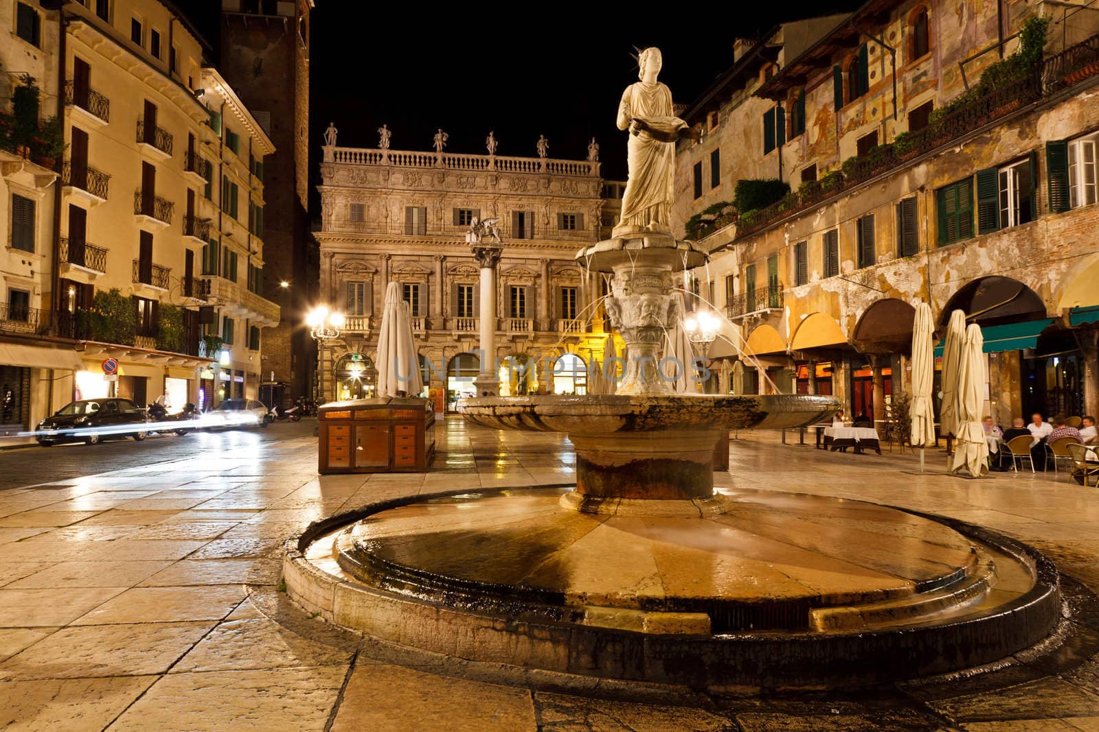 Piazza delle Erbe in Verona, Italy